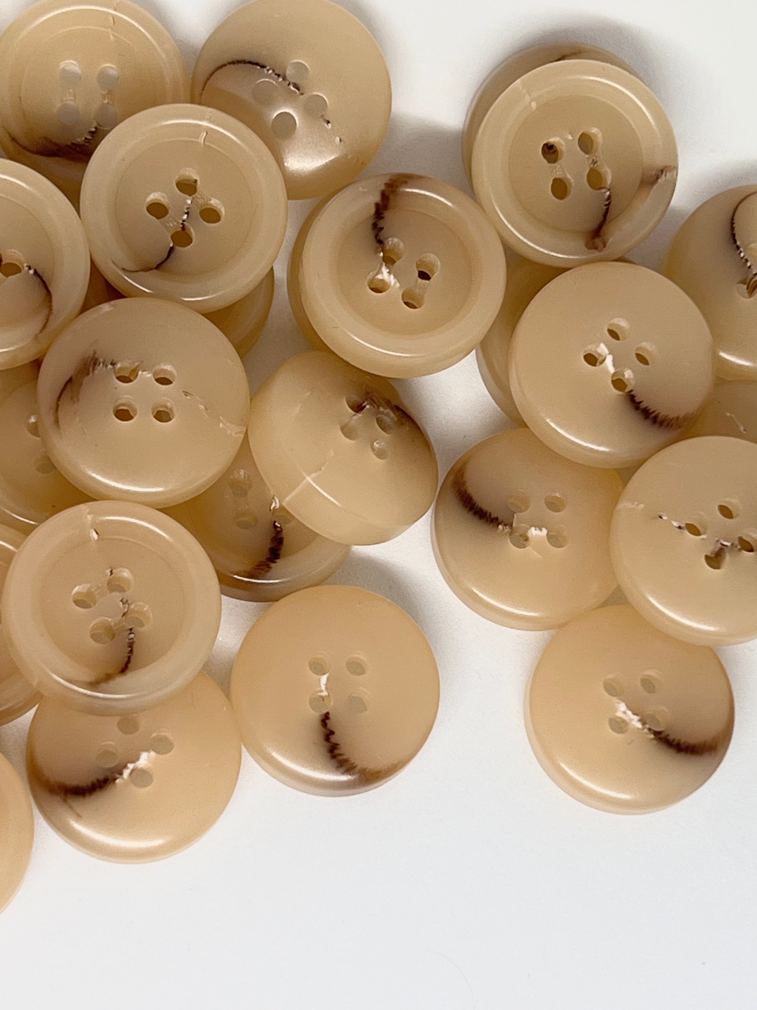 BOUTON BEIGE MARBRÉ 20mm - lot de 2 - My Little Coupon