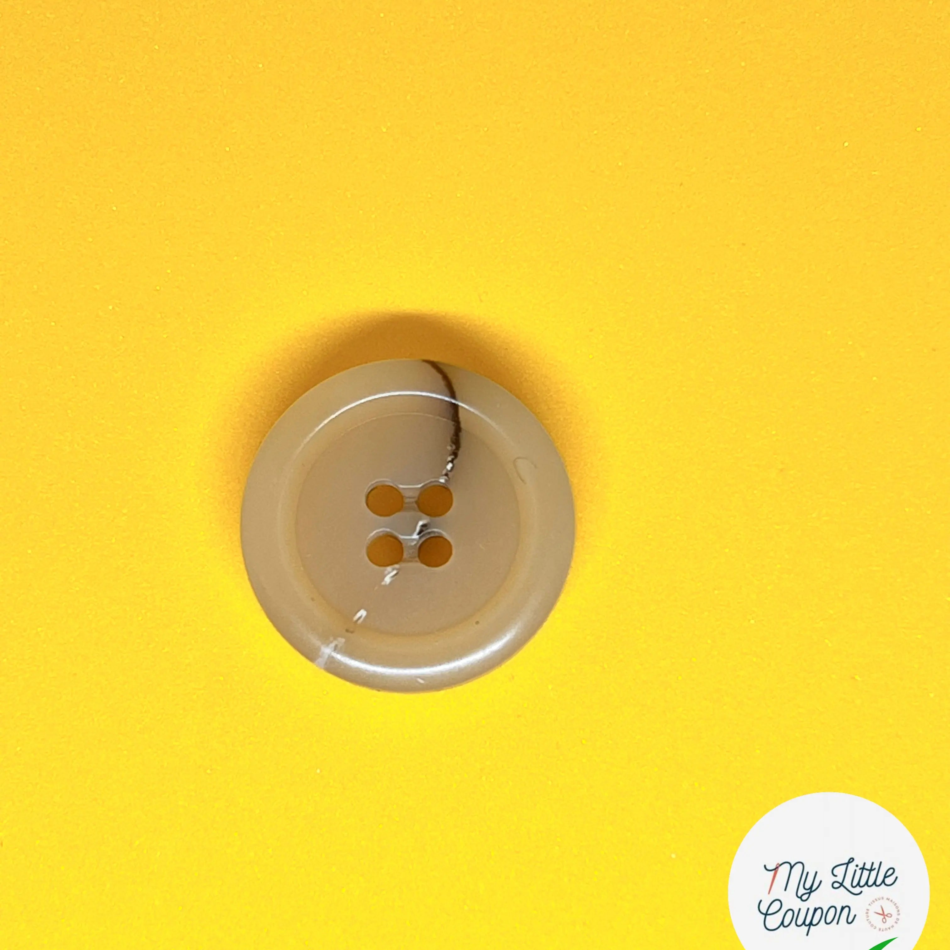 BOUTON BEIGE MARBRÉ 28mm - lot de 2 - My Little Coupon