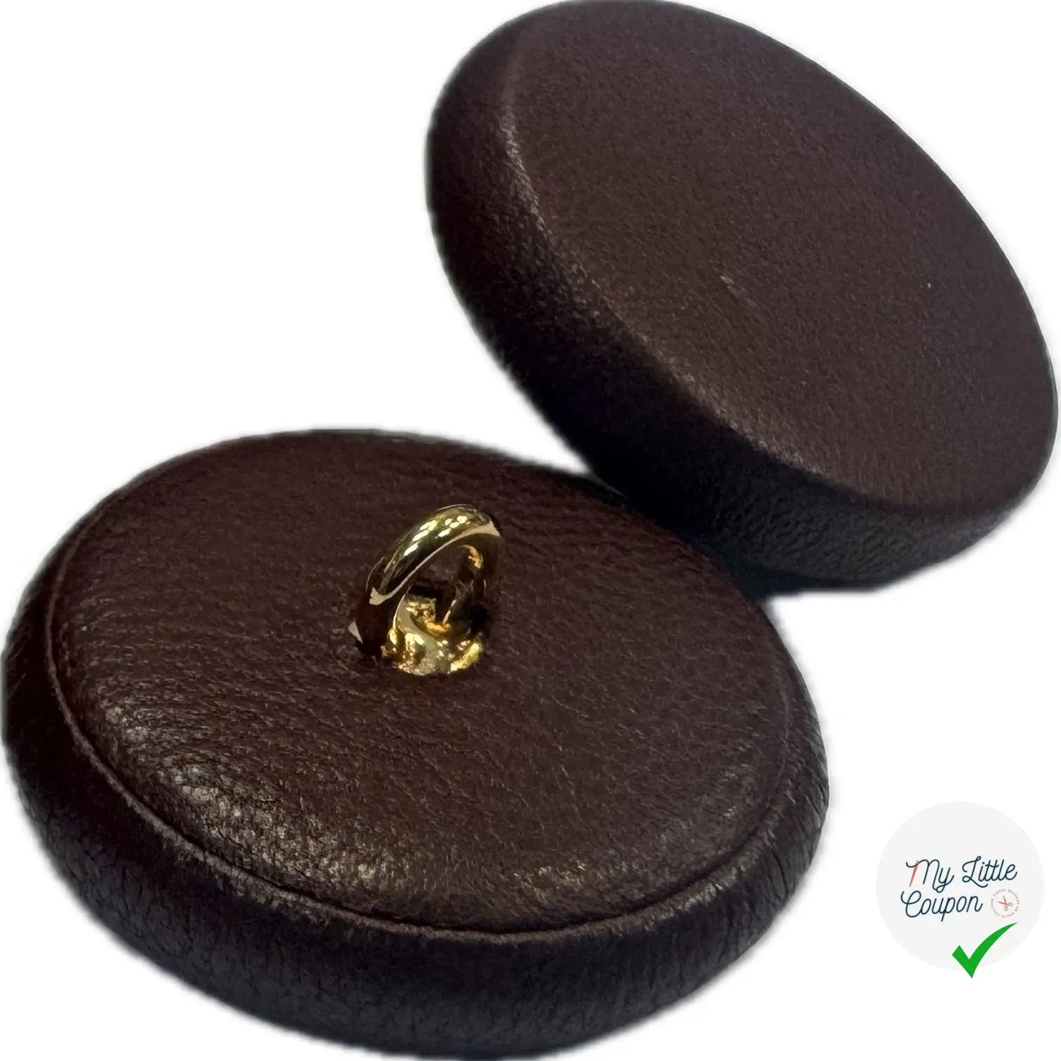 BOUTON CUIR A QUEUE LIE DE VIN (lot de 2) - My Little Coupon