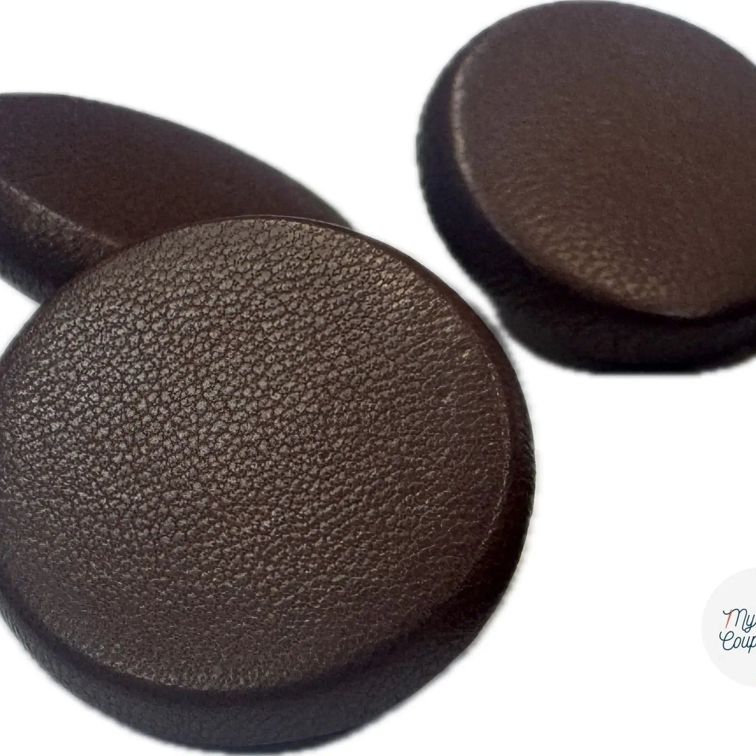 BOUTON CUIR A QUEUE LIE DE VIN (lot de 2) - My Little Coupon