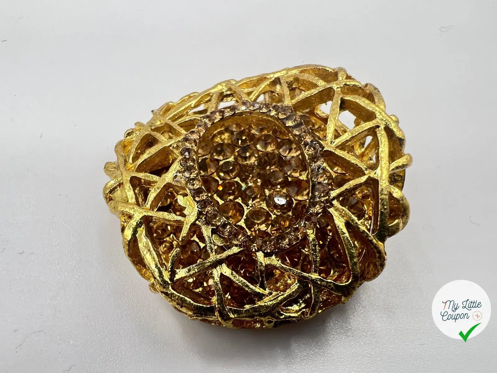 BOUTON DORÉ PIERRES D’OR - My Little Coupon - tissu - coudre