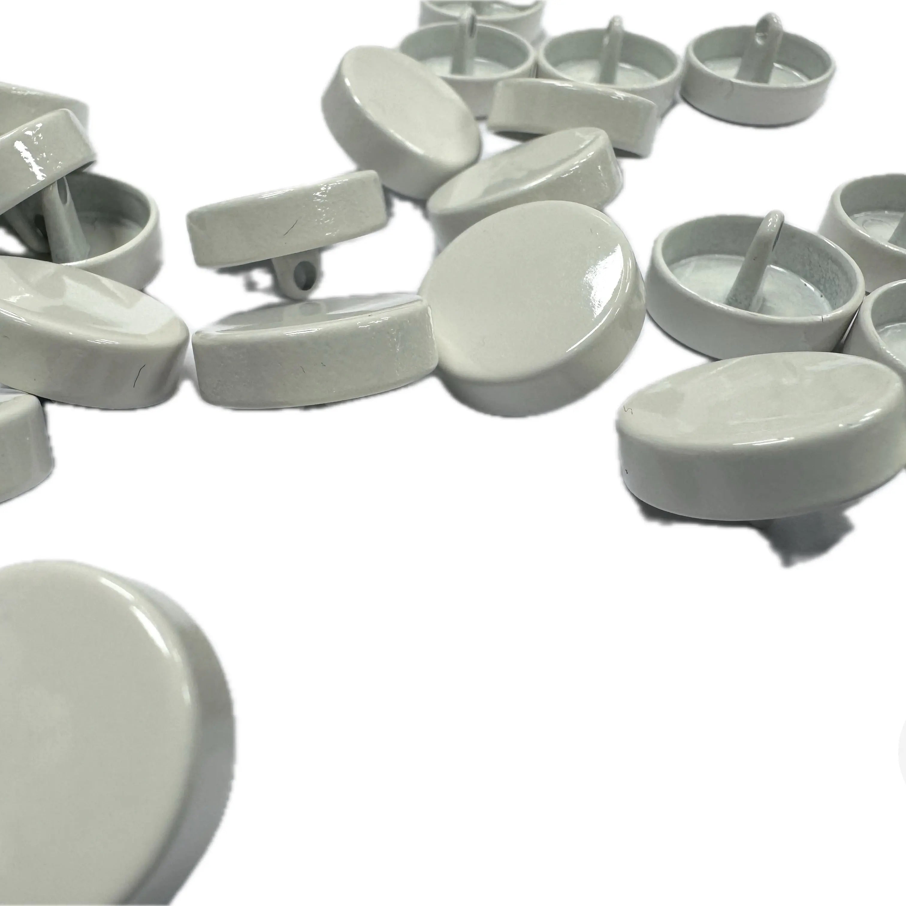 BOUTON EN MÉTAL À QUEUE BEIGE GRIS (lot de 5) - My Little Coupon