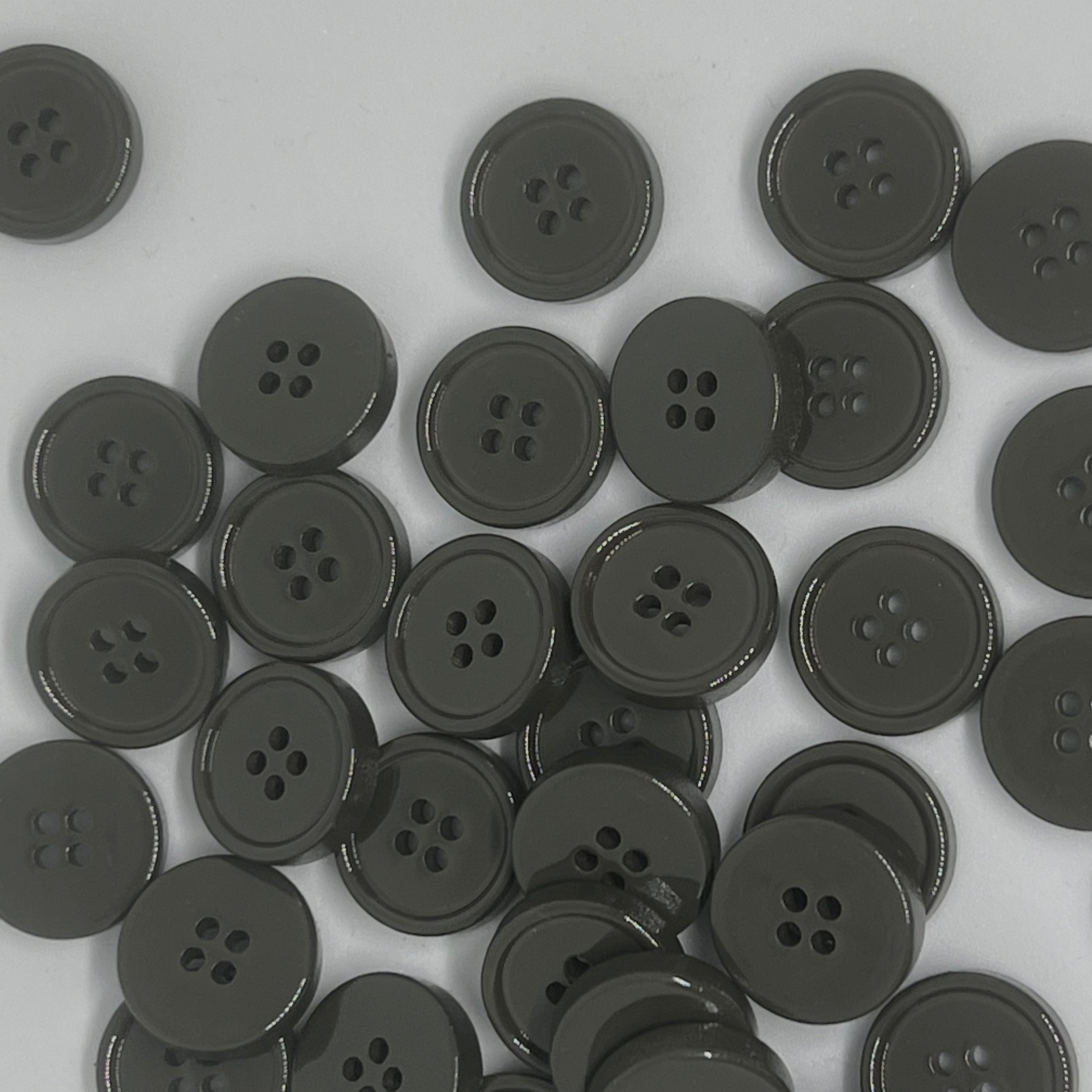 BOUTON GRIS FONCÉ 15mm - lot de 2 - My Little Coupon