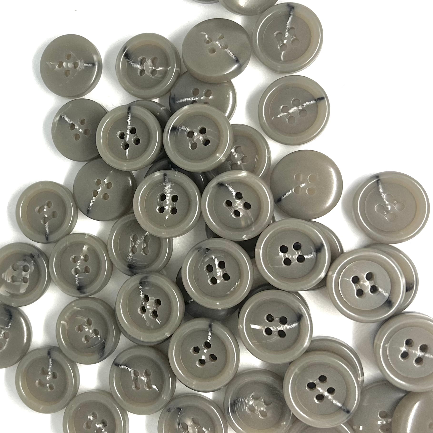 BOUTON GRIS KAKI MARBRÉ 20mm - lot de 2 - My Little Coupon