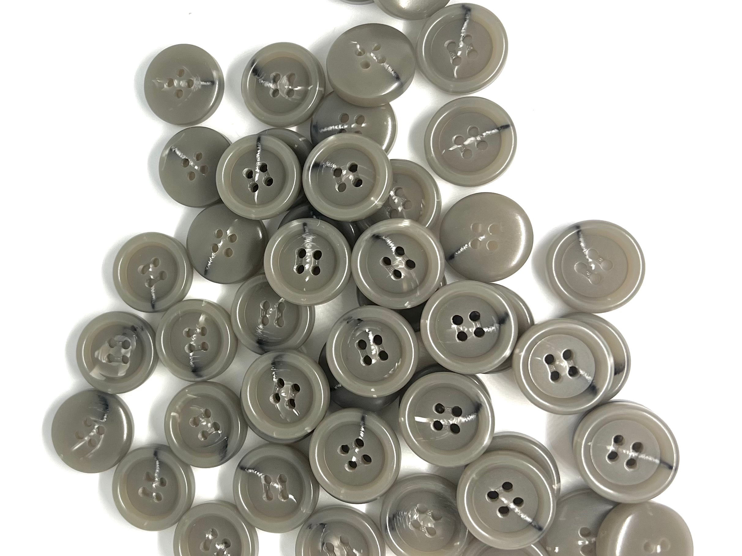 BOUTON GRIS KAKI MARBRÉ 20mm - lot de 2 - My Little Coupon