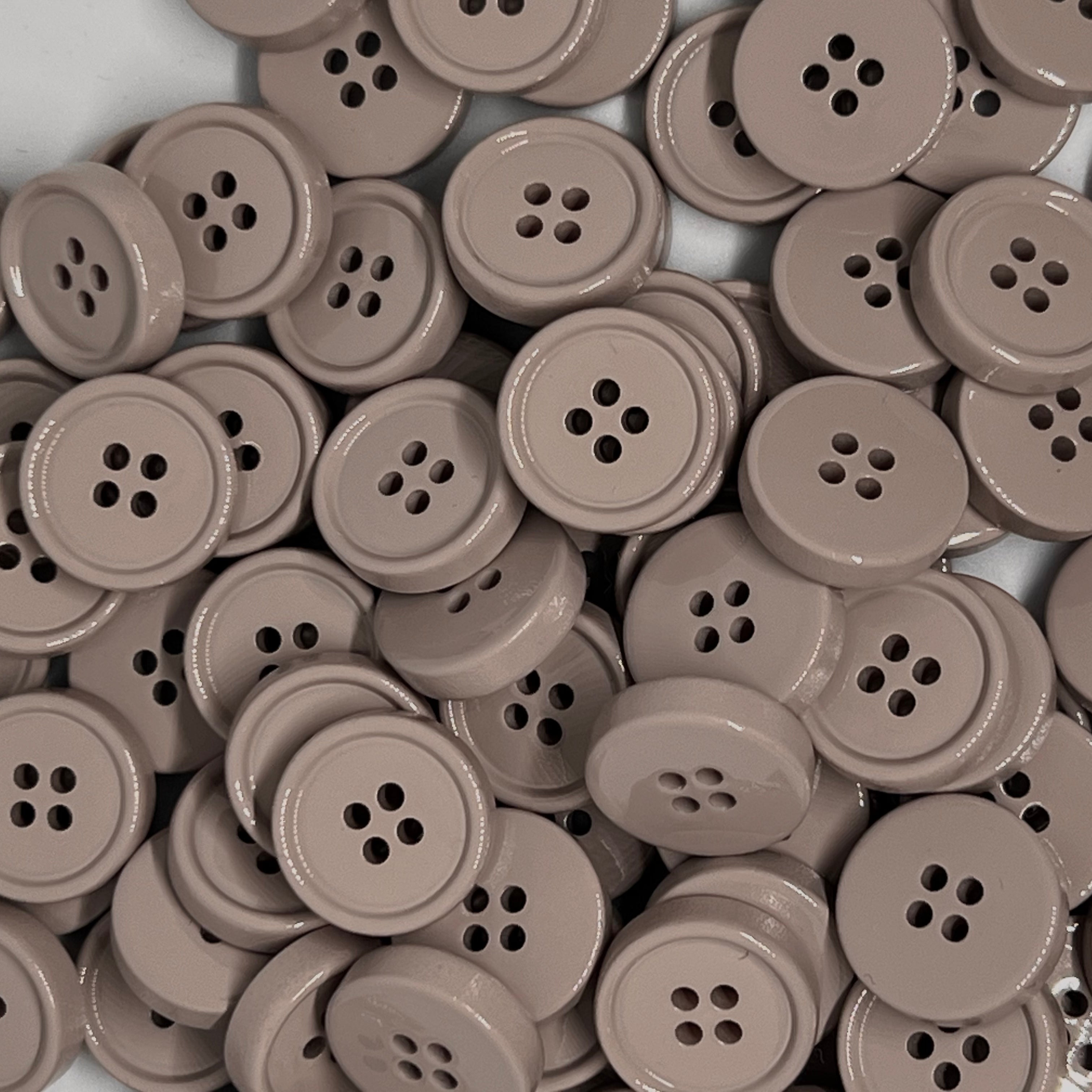 BOUTON GRIS LÉGÈREMENT ROSÉ 15MM - lot de 2 - My Little Coupon