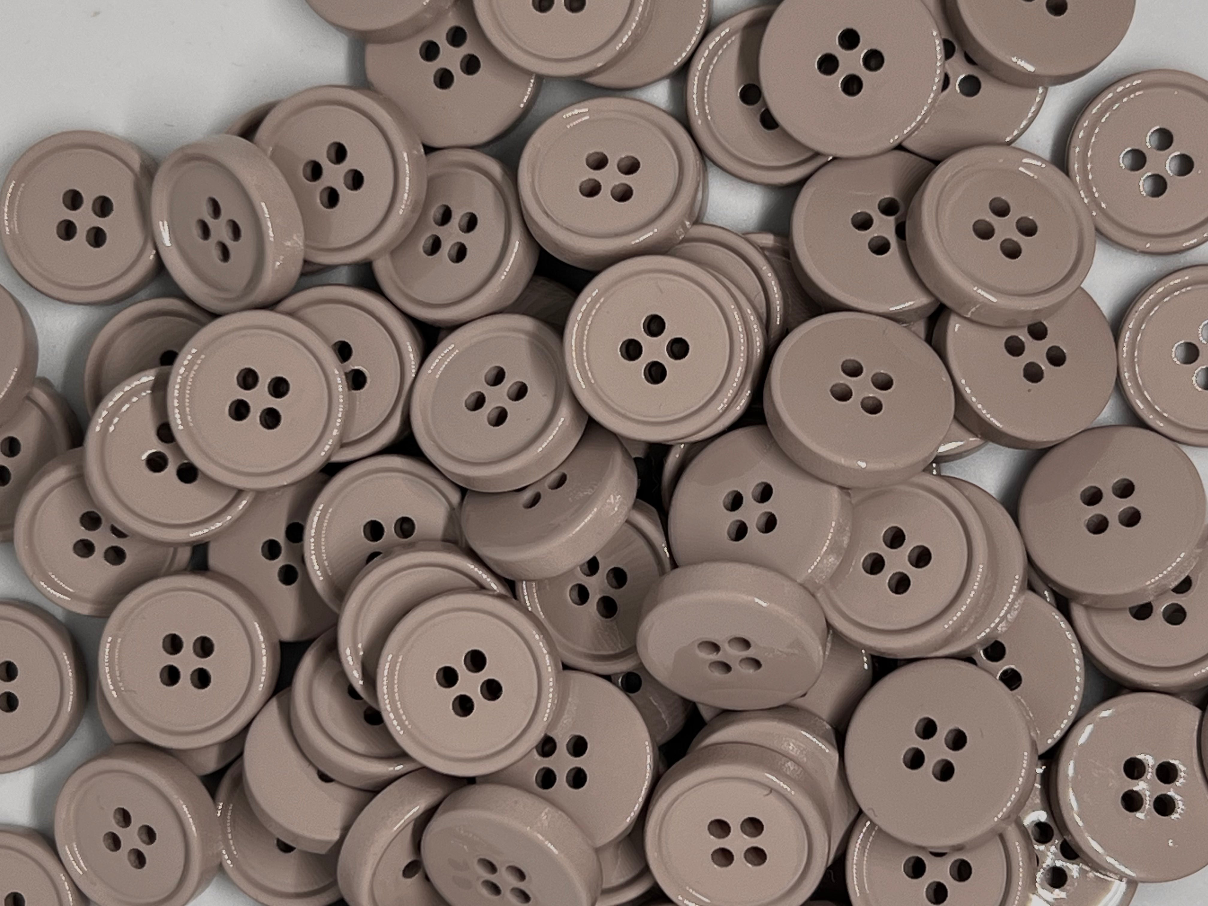 BOUTON GRIS LÉGÈREMENT ROSÉ 15MM - lot de 2 - My Little Coupon