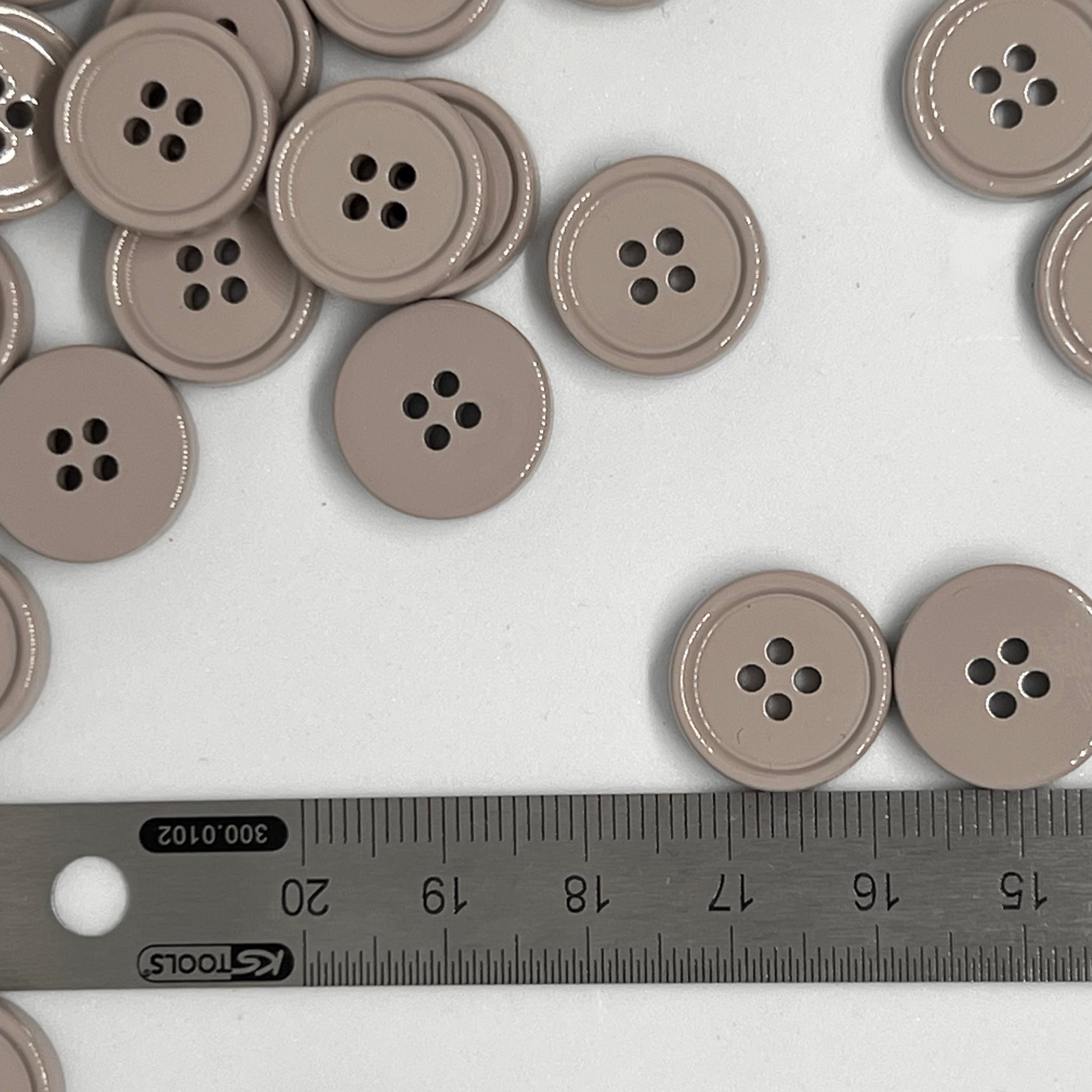 BOUTON GRIS LÉGÈREMENT ROSÉ 15MM - lot de 2 - My Little Coupon