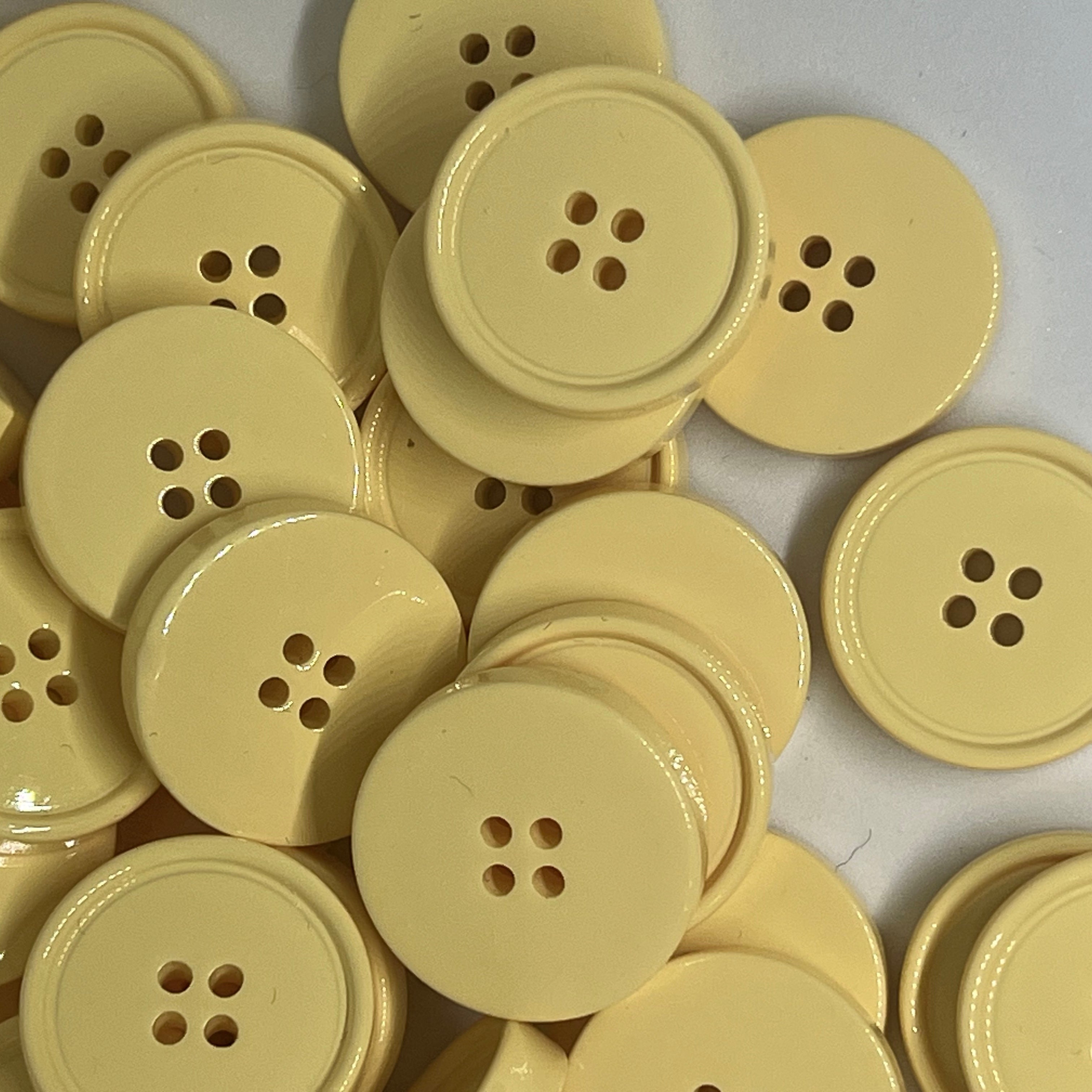 BOUTON JAUNE VINTAGE 23mm - lot de 2 - My Little Coupon