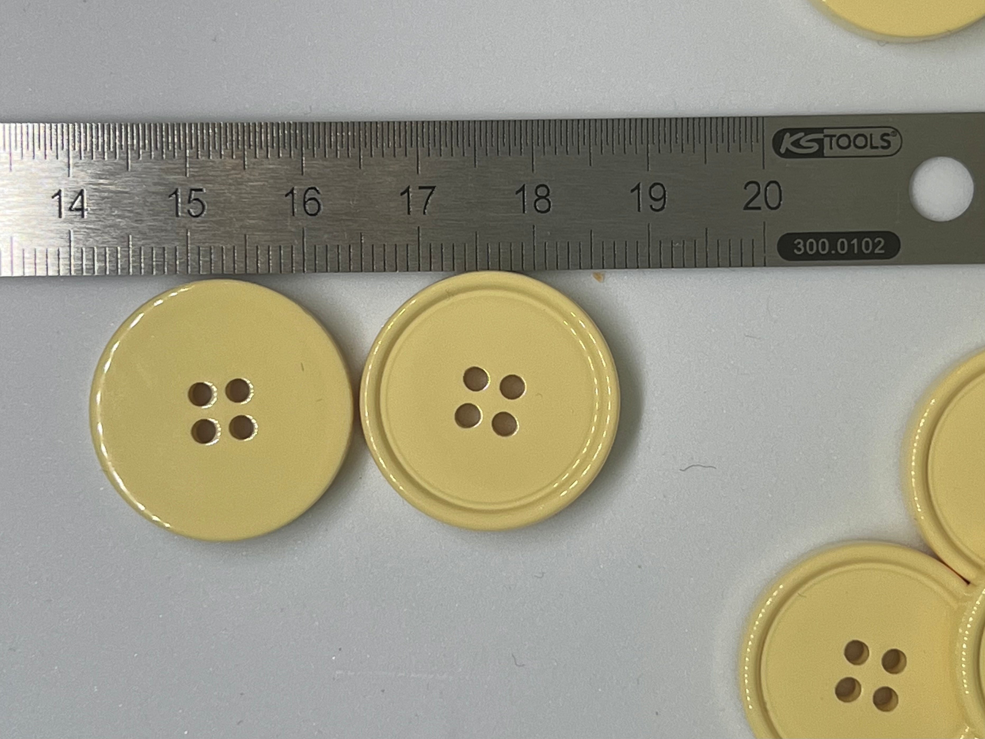 BOUTON JAUNE VINTAGE 23mm - lot de 2 - My Little Coupon