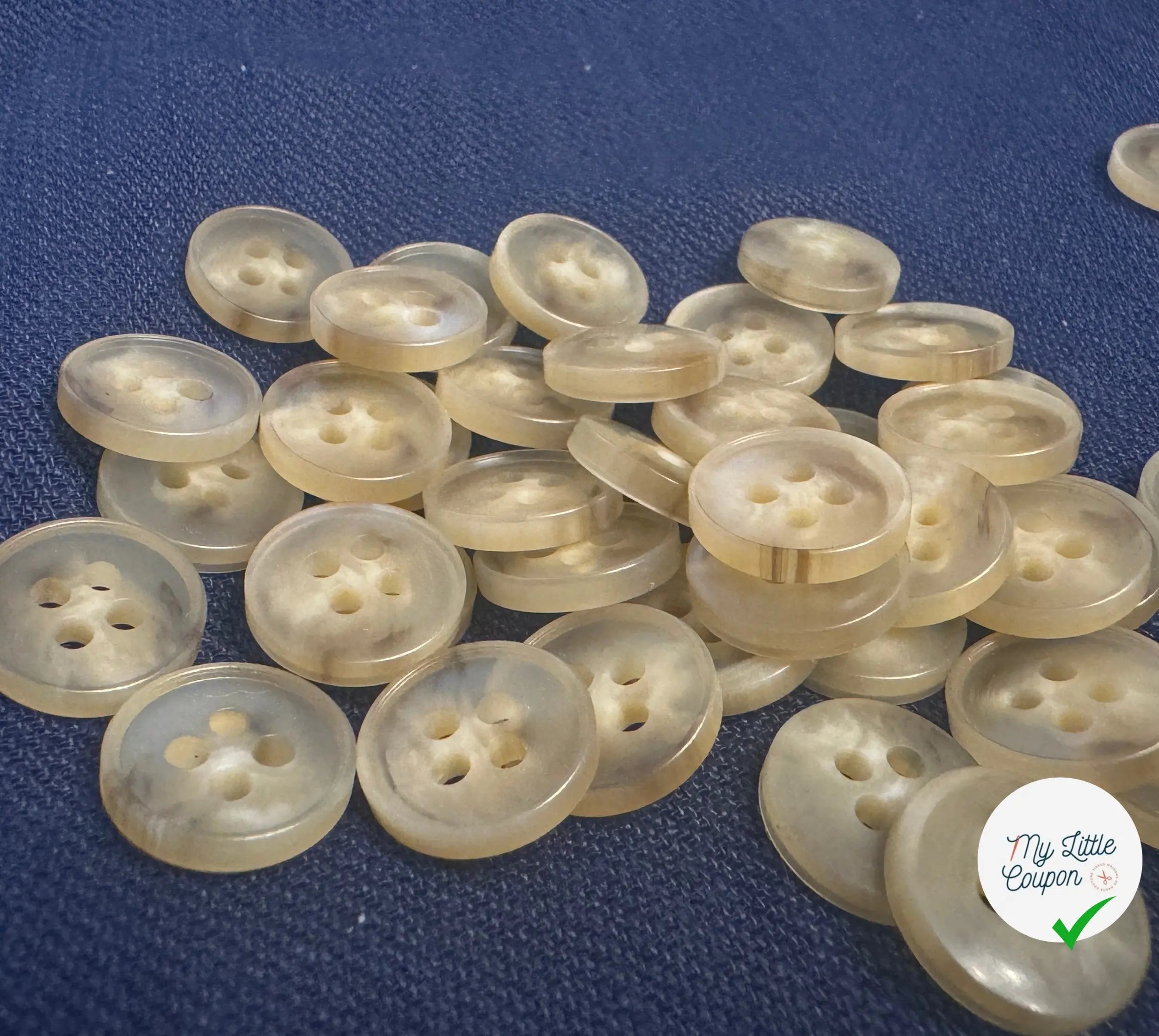 BOUTON MARBRÉ 13 MM - LOT DE 10 - My Little Coupon