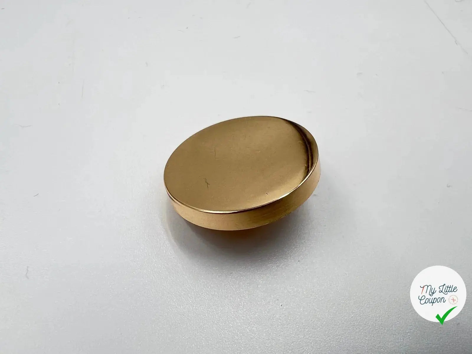 BOUTON MÉTAL DORÉ 18MM - My Little Coupon - tissu - coudre