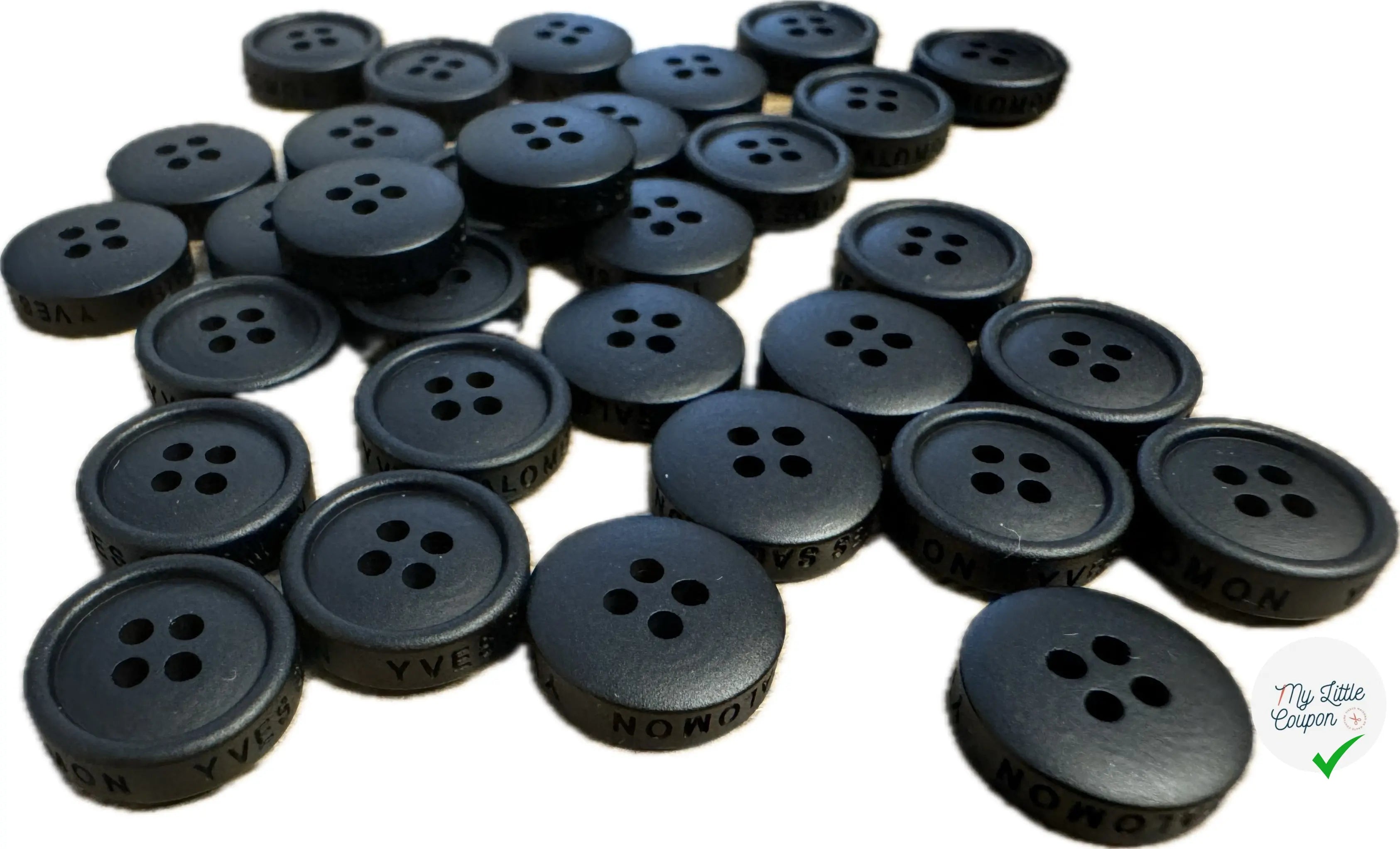 BOUTON NOIR CHIC 13MM - LOT DE 10 - My Little Coupon