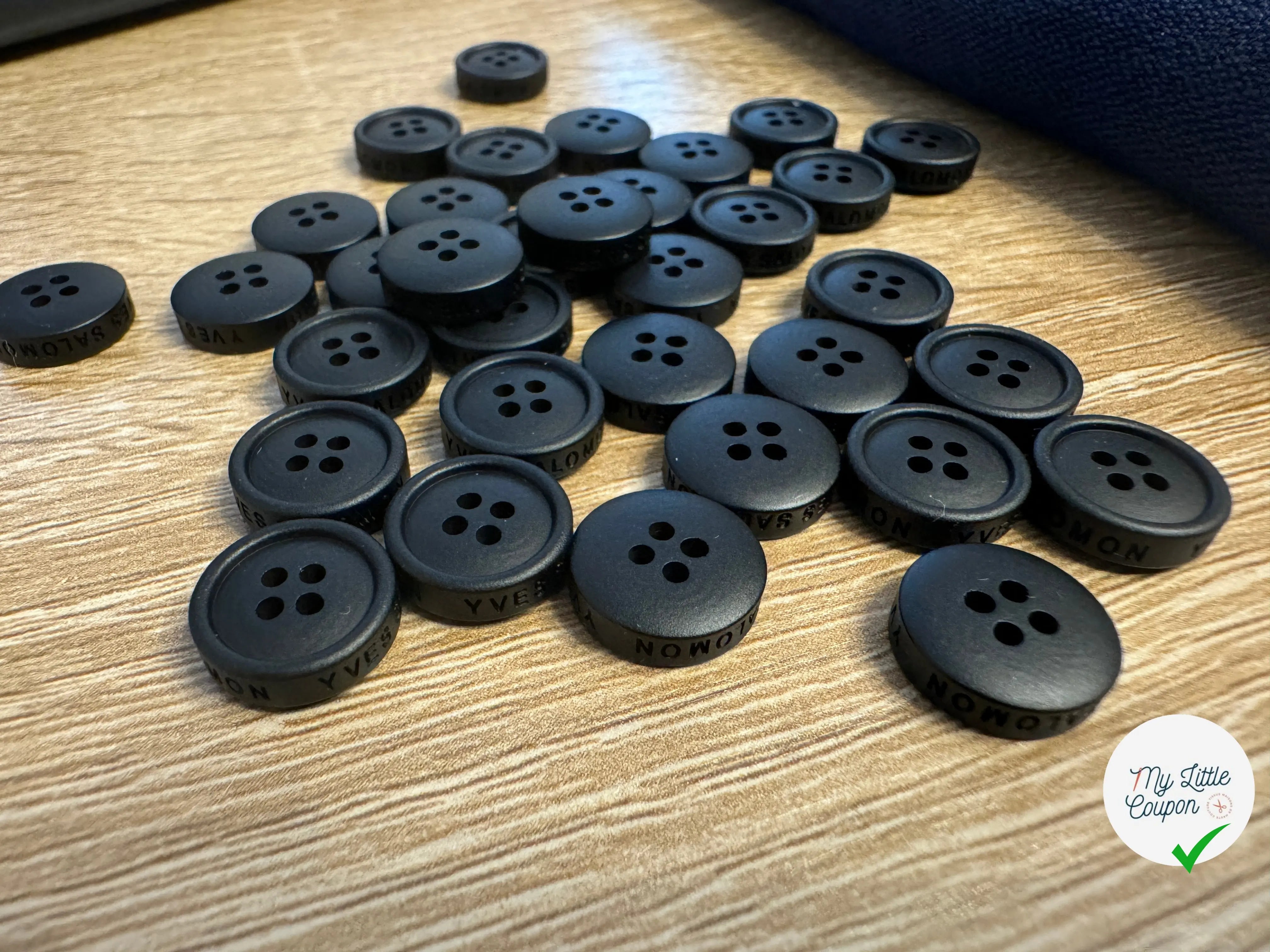 BOUTON NOIR CHIC 13MM - LOT DE 10 - My Little Coupon