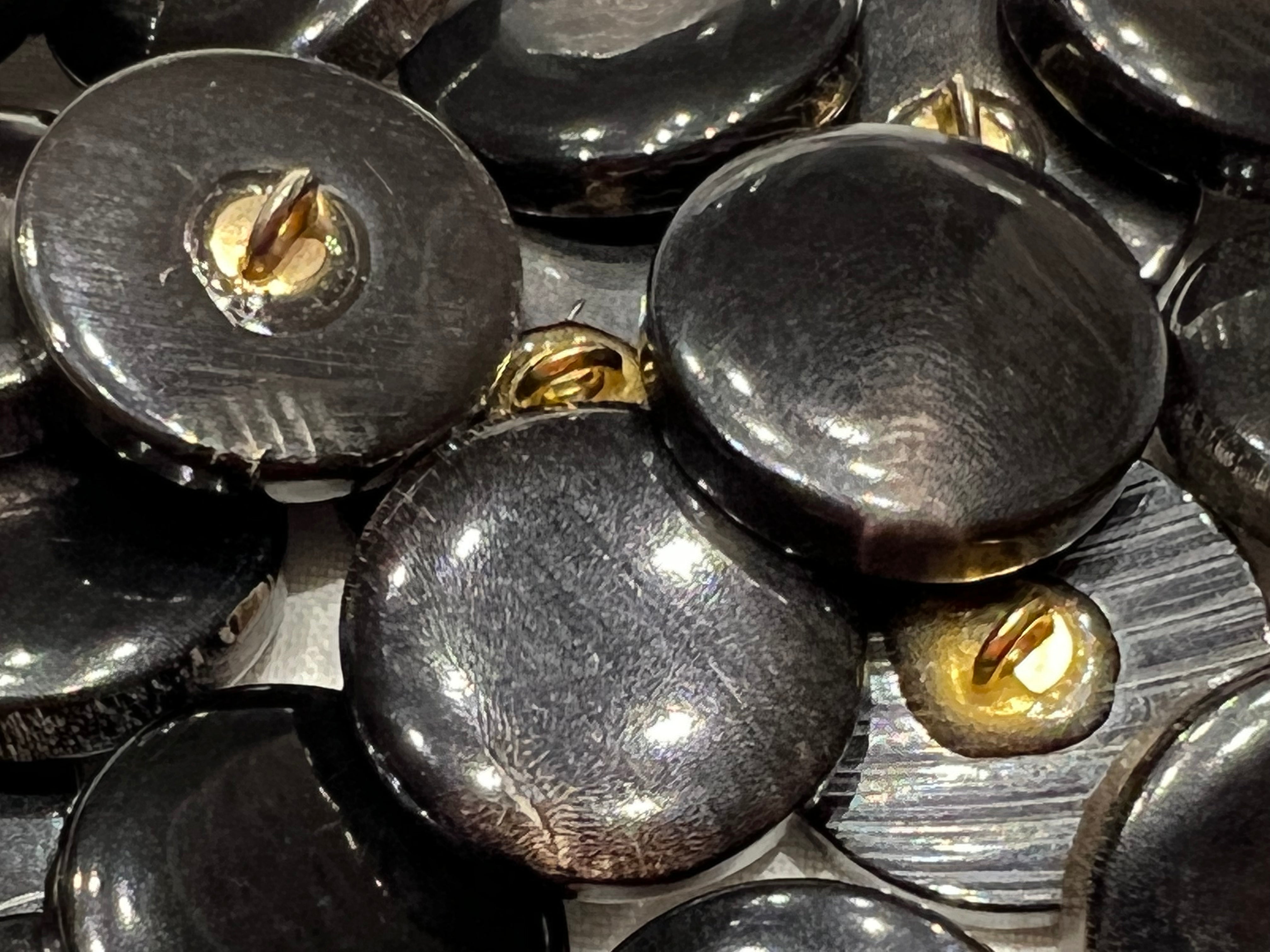 BOUTON NOIR Marbré (lot de 6) 22mm - My Little Coupon