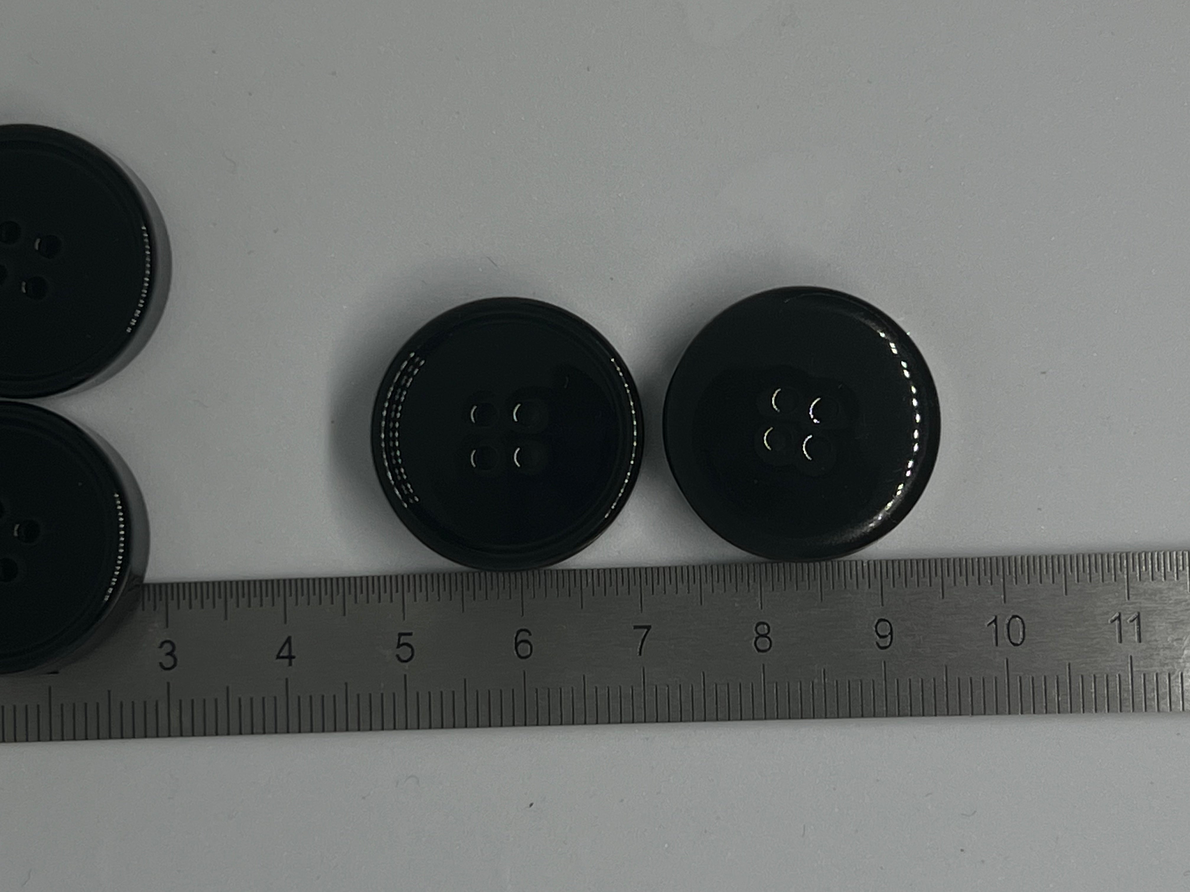 BOUTON NOIR VERNIS 22mm - lot de 2 - My Little Coupon