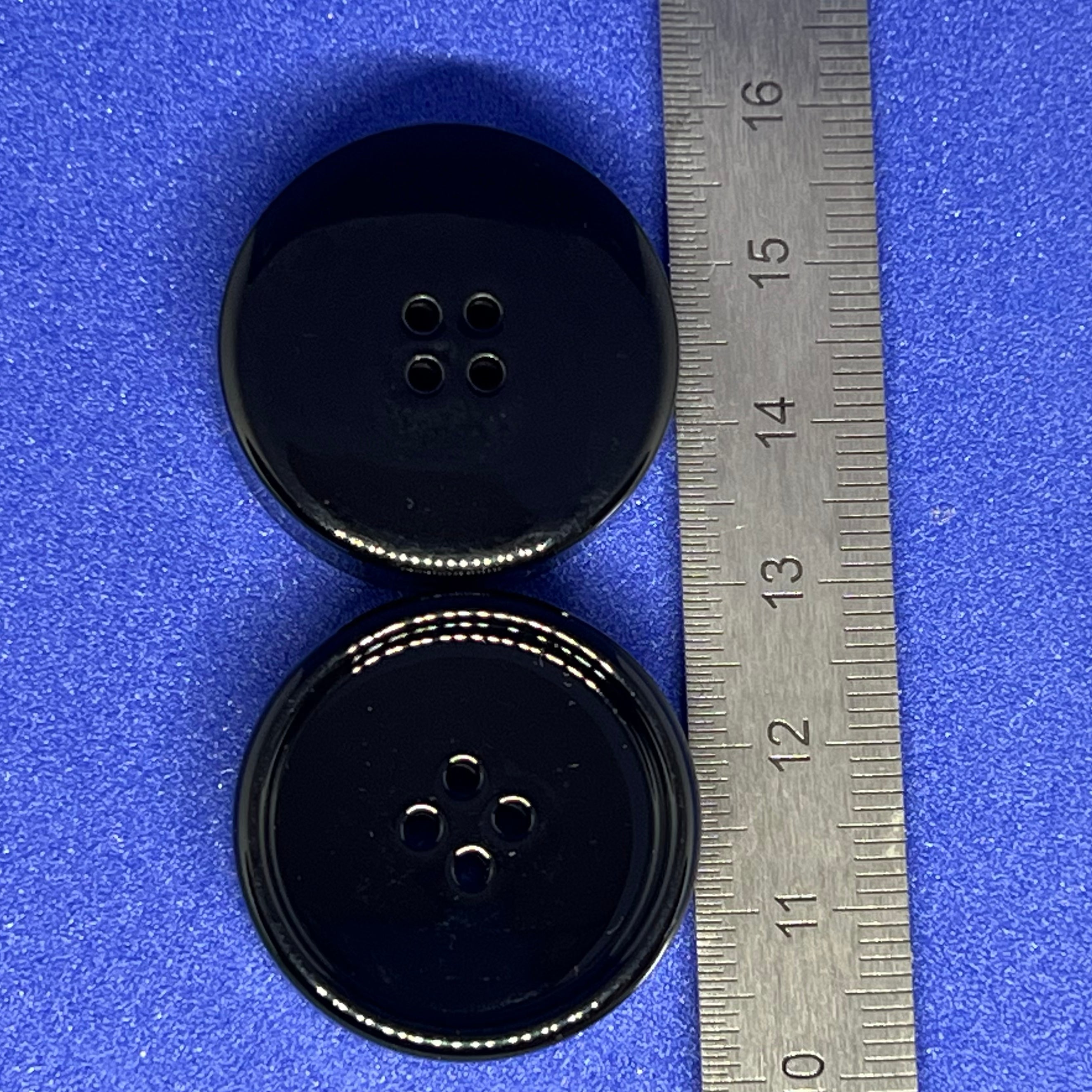 BOUTON NOIR VERNIS 28mm - lot de 2 - My Little Coupon