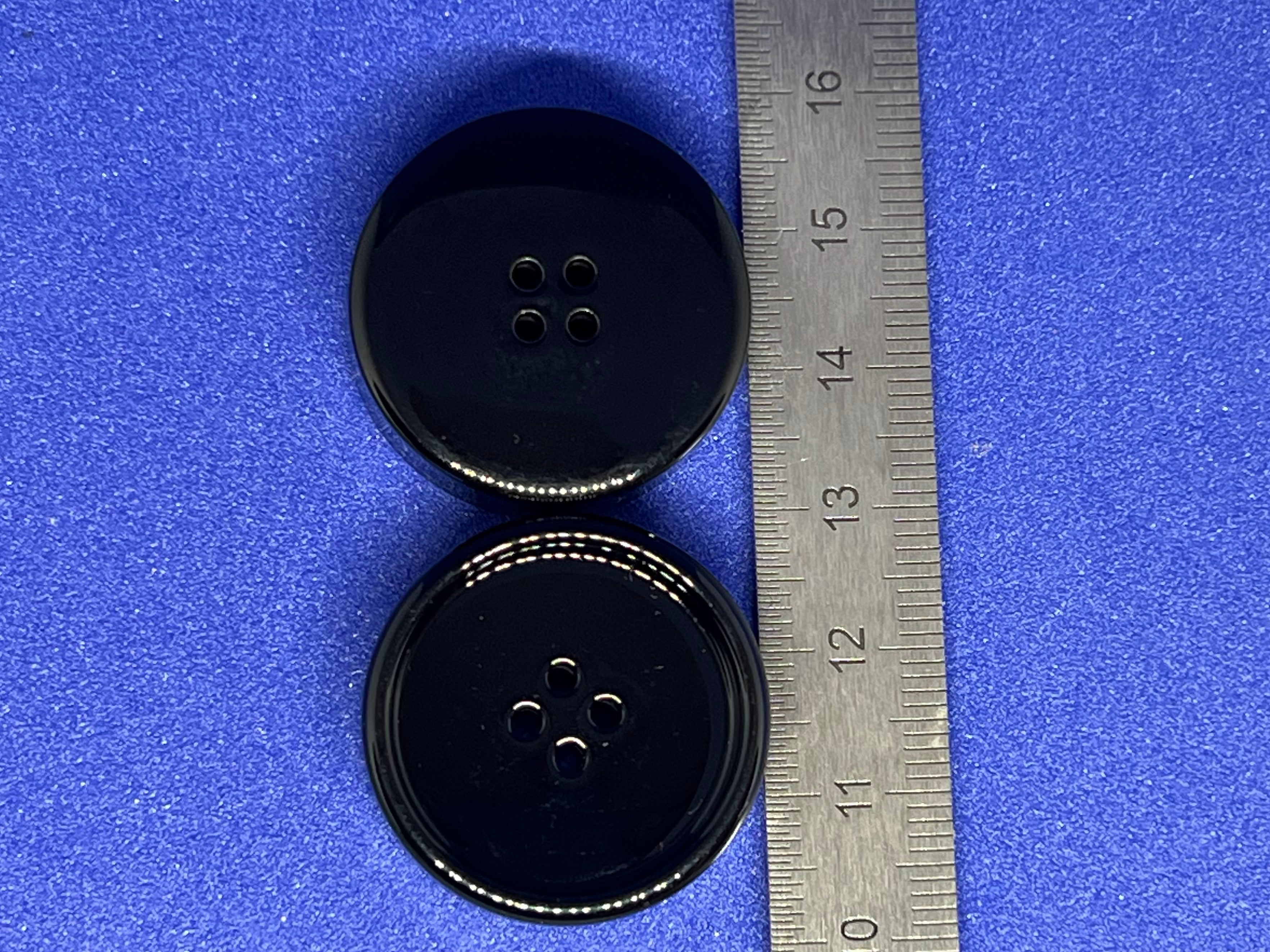 BOUTON NOIR VERNIS 28mm - lot de 2 - My Little Coupon