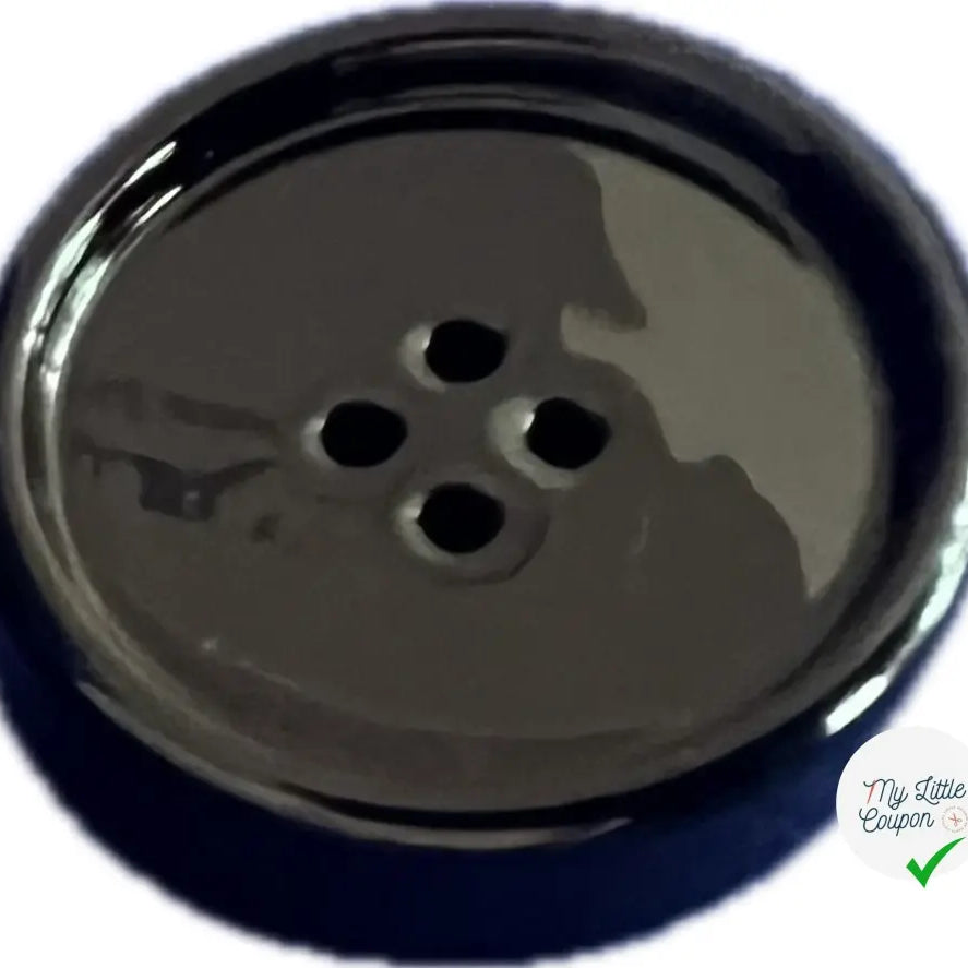 BOUTON NOIR VERNIS 28mm - lot de 2 - My Little Coupon