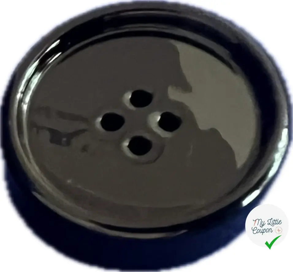 BOUTON NOIR VERNIS 28mm - lot de 2 - My Little Coupon