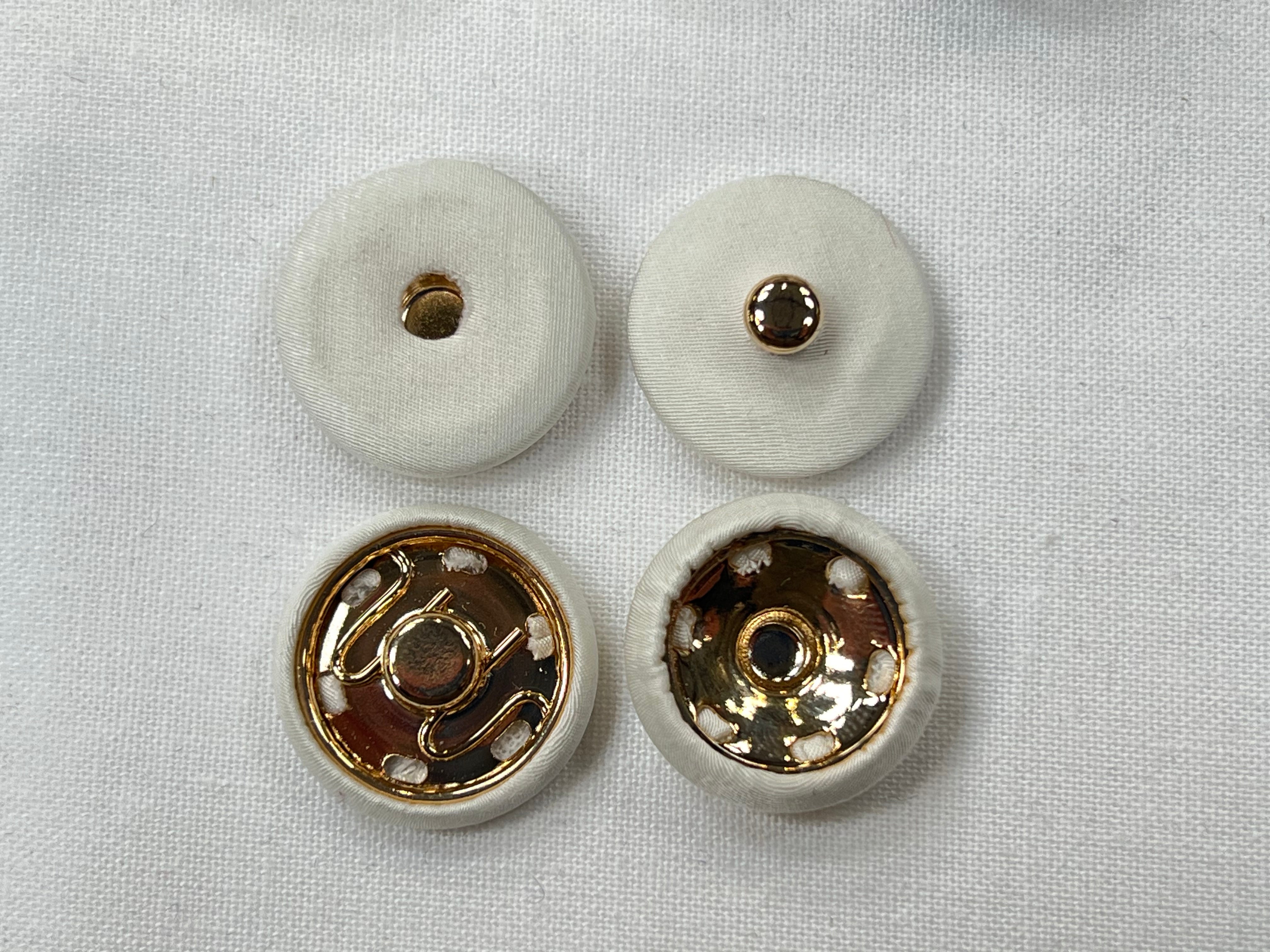 BOUTON PRESSION RECOUVERT À COUDRE BLANC (LOT DE 6) - My Little Coupon