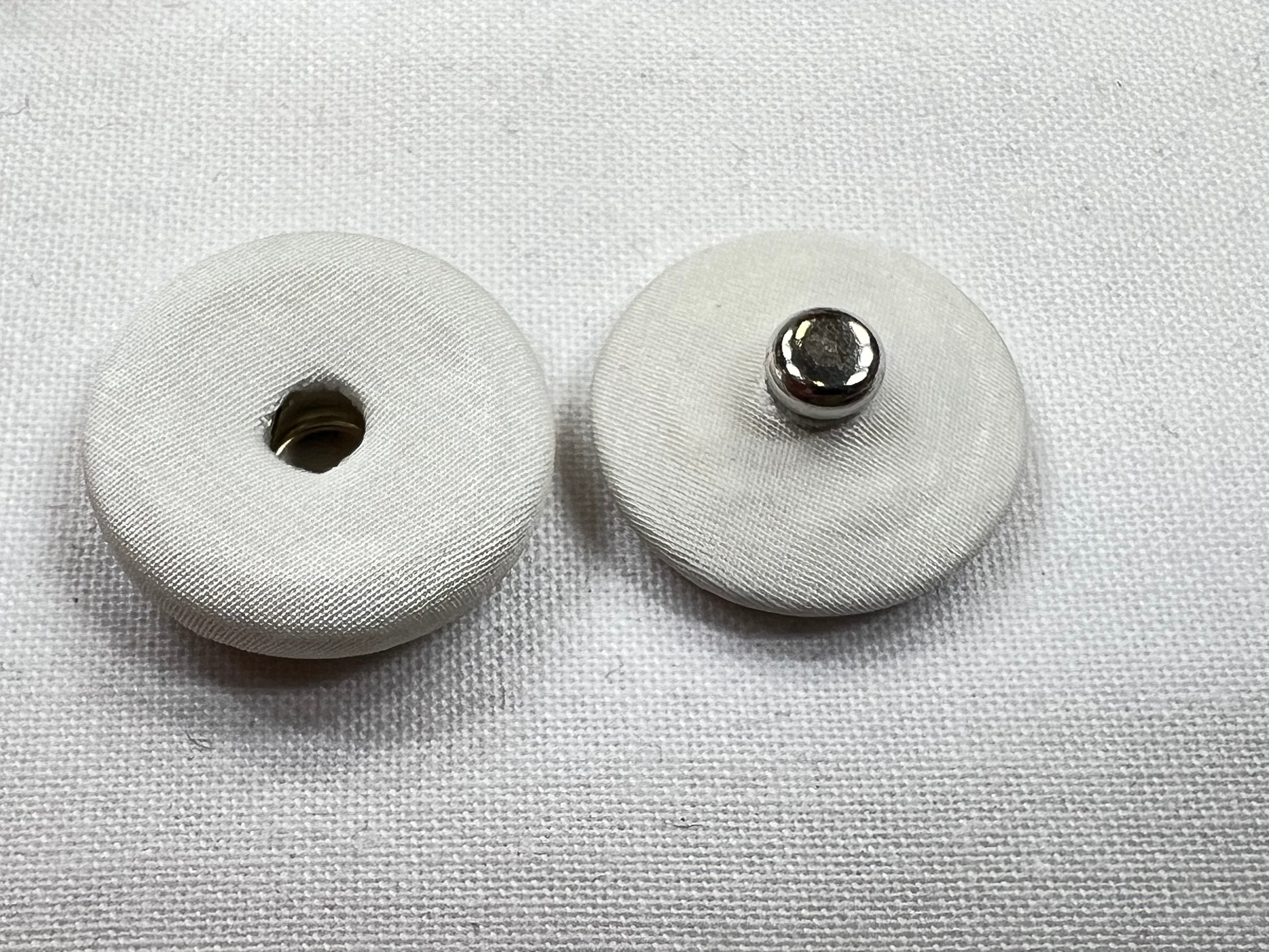 BOUTON PRESSION RECOUVERT À COUDRE BLANC (LOT DE 6) - My Little Coupon