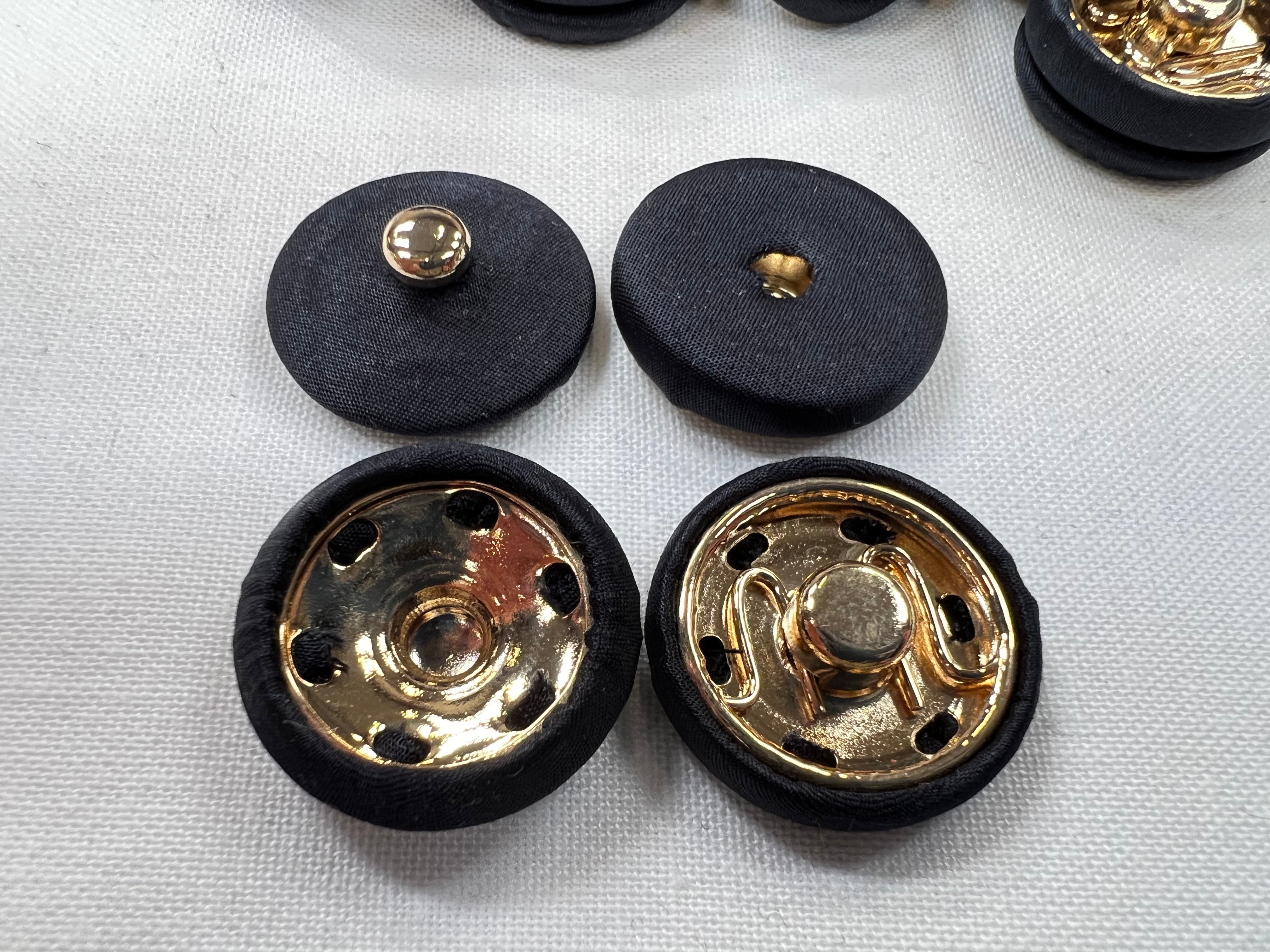 BOUTON PRESSION RECOUVERT À COUDRE MARINE (LOT DE 6) - My Little Coupon