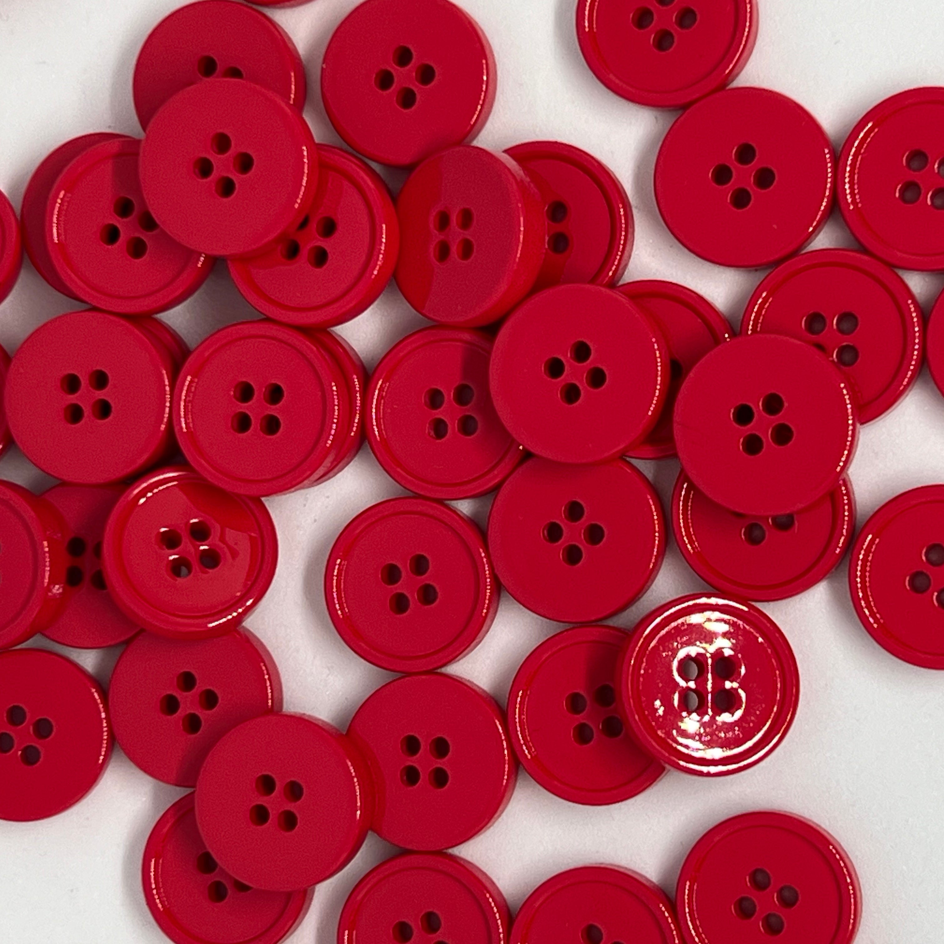 BOUTON ROUGE 15mm - lot de 2 - My Little Coupon
