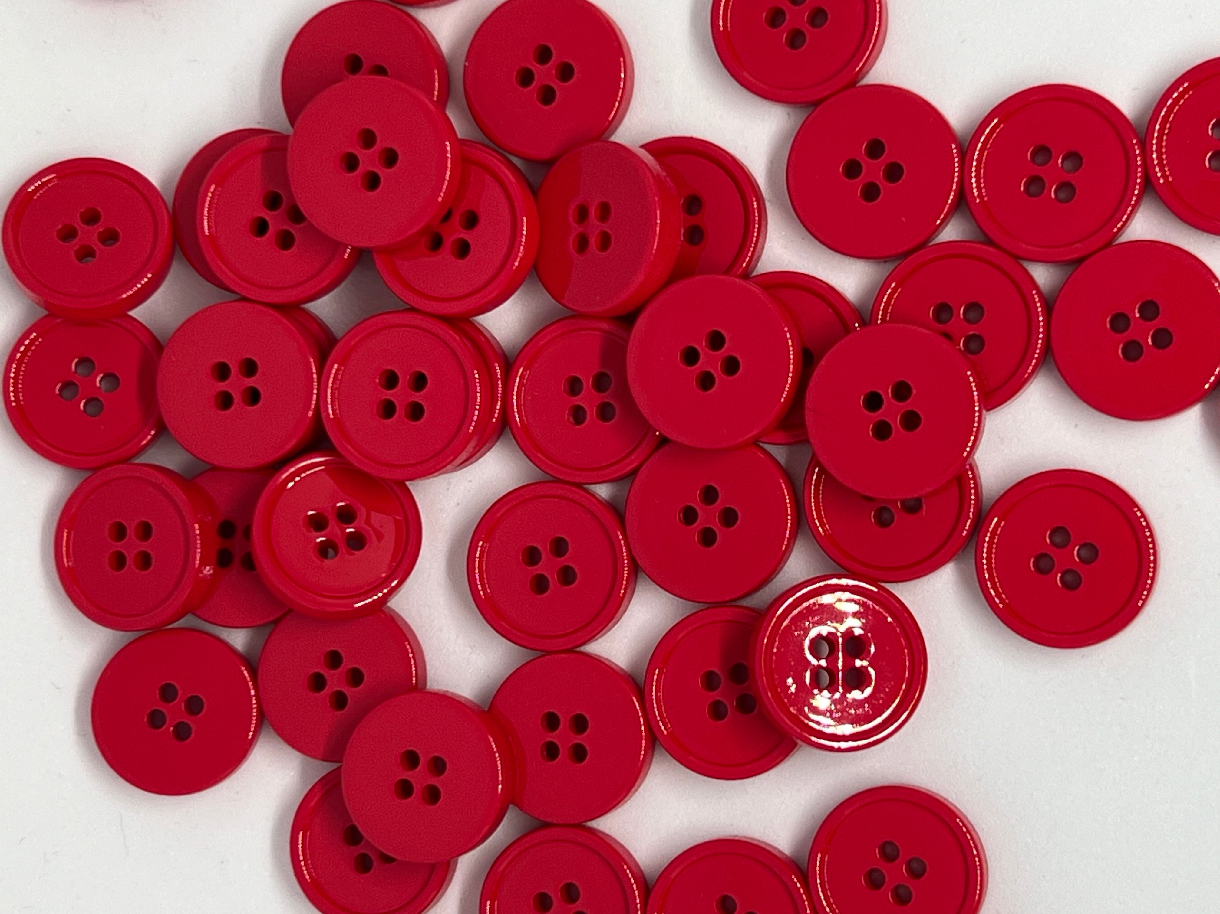 BOUTON ROUGE 15mm - lot de 2 - My Little Coupon