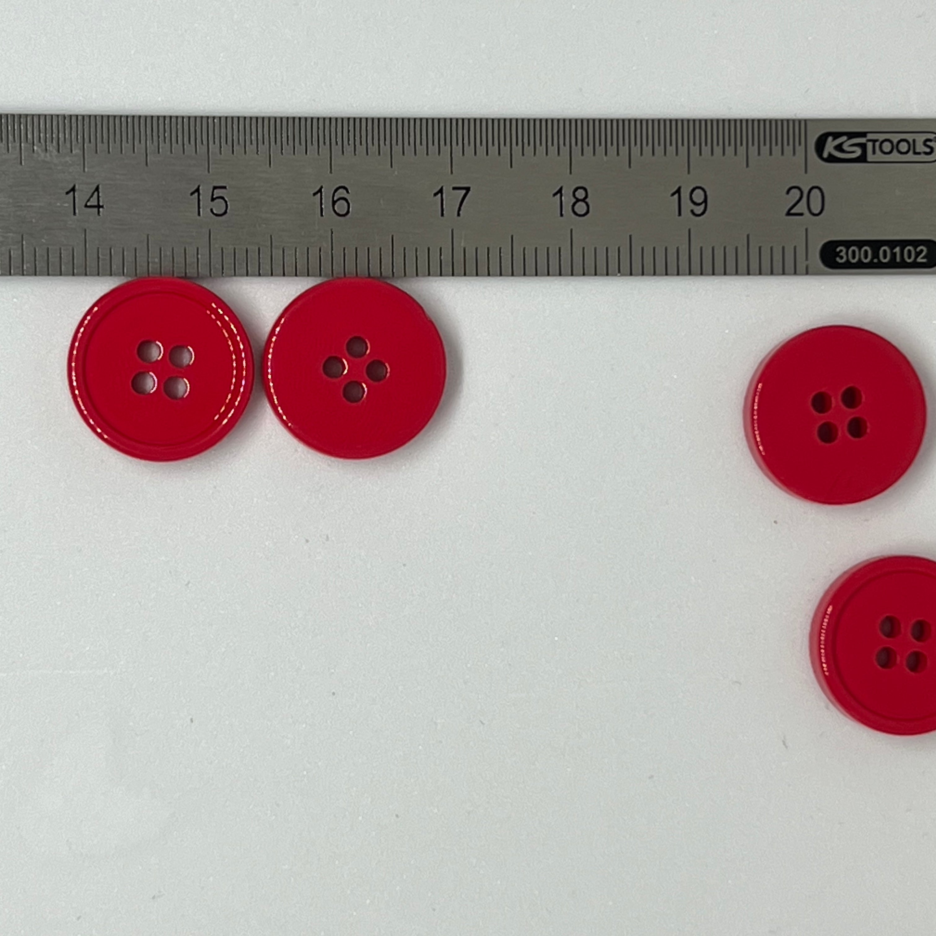 BOUTON ROUGE 15mm - lot de 2 - My Little Coupon