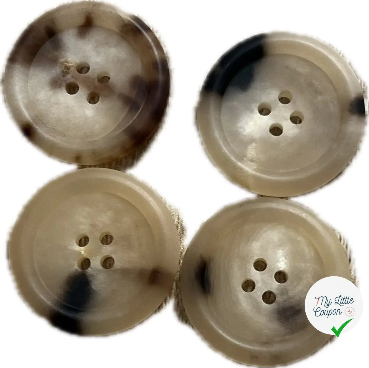 BOUTON TIGRÉ (lot de 10) 1,5CM DIAMÈTRE - My Little Coupon
