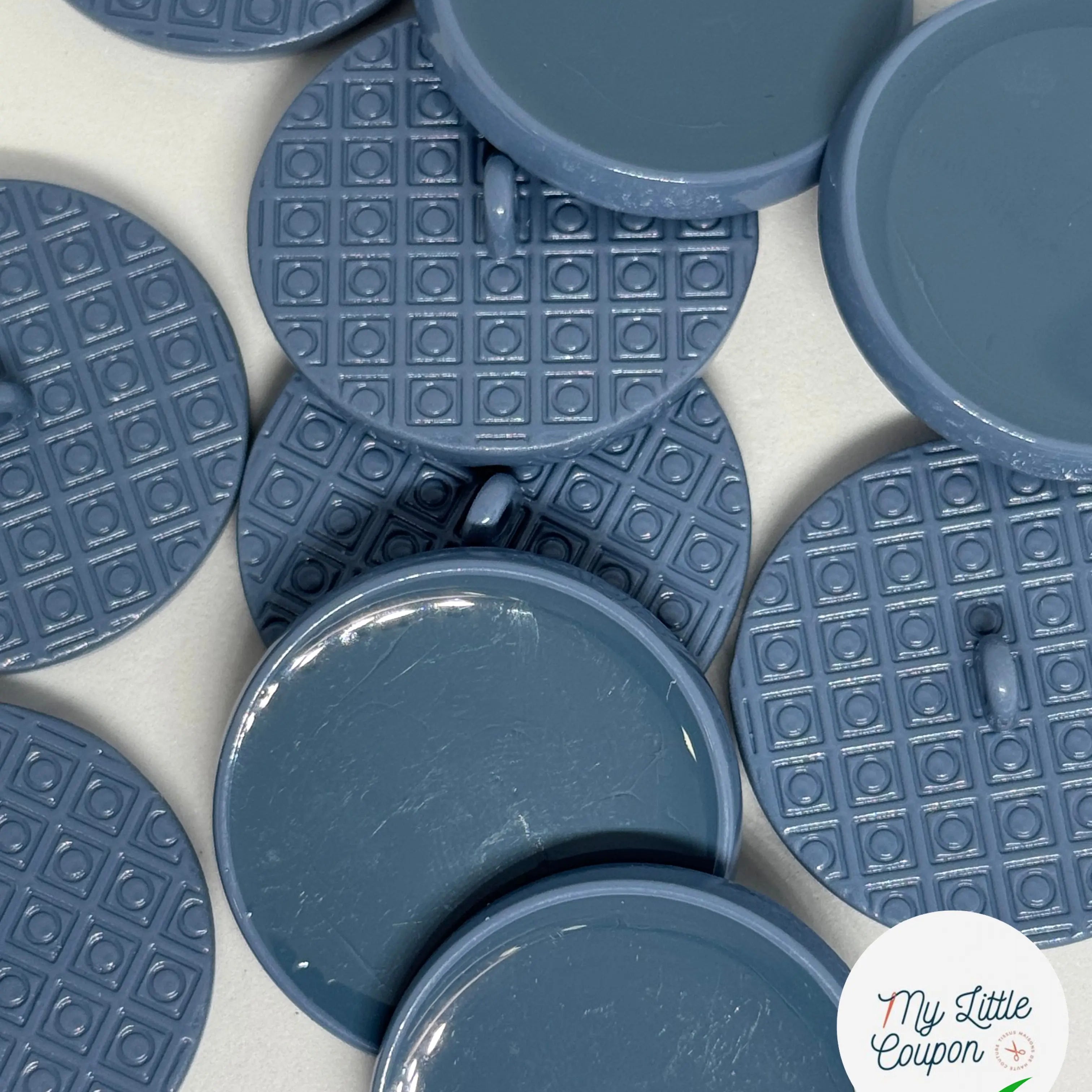 BOUTONS À QUEUE MÉTAL BLEU GRIS - My Little Coupon