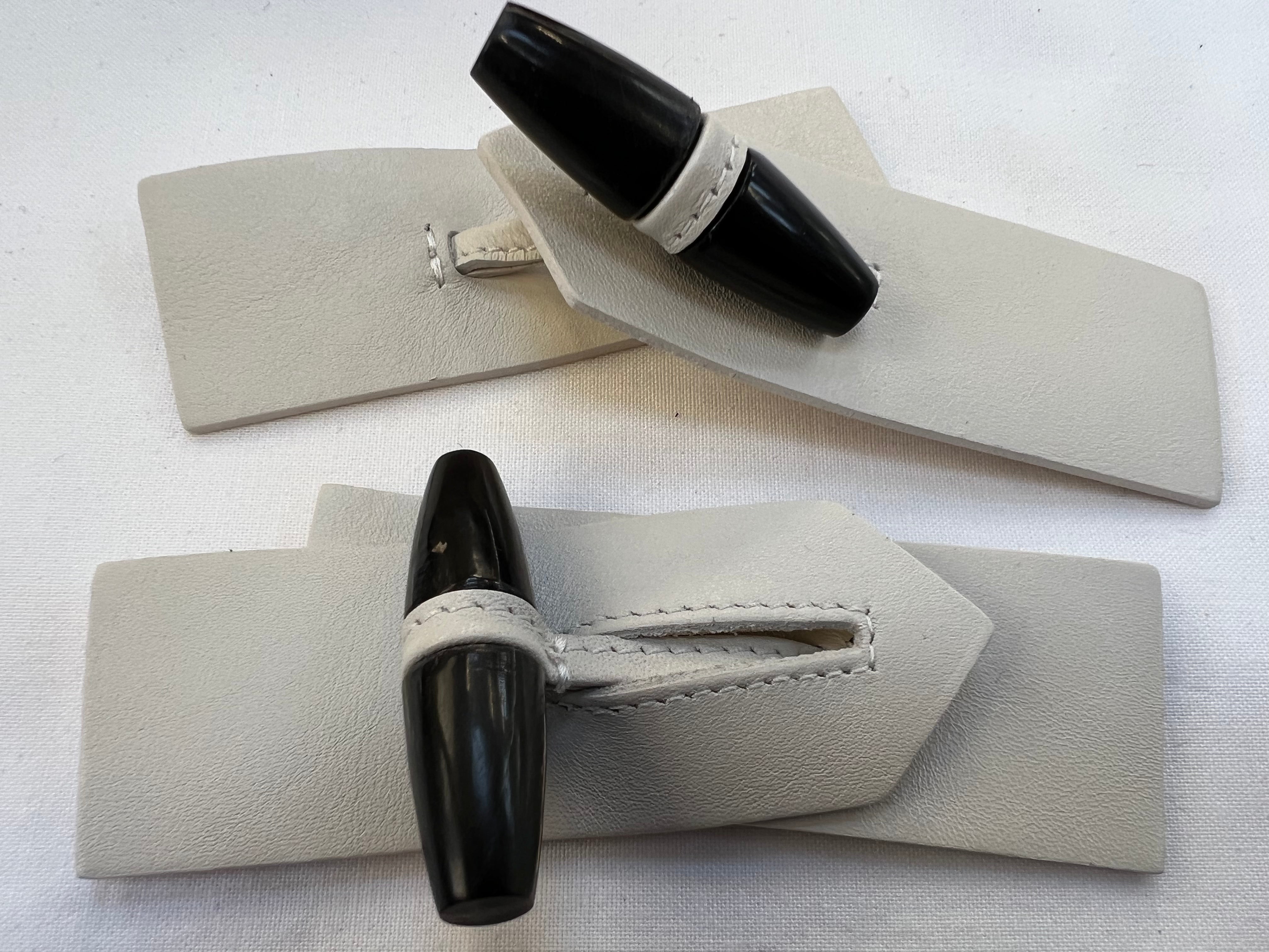 BRANDEBOURG CUIR Blanc grisé - My Little Coupon
