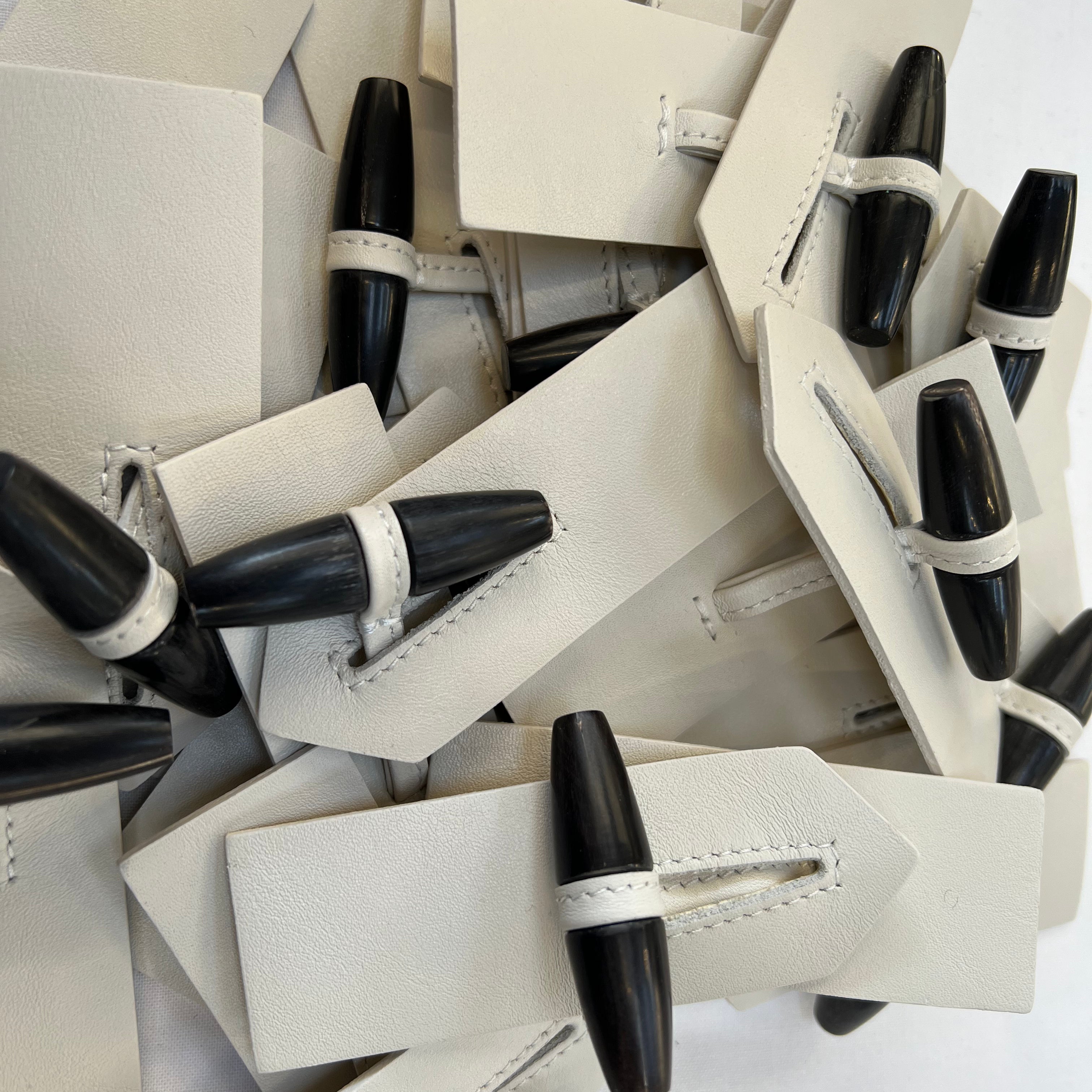 BRANDEBOURG CUIR Blanc grisé - My Little Coupon