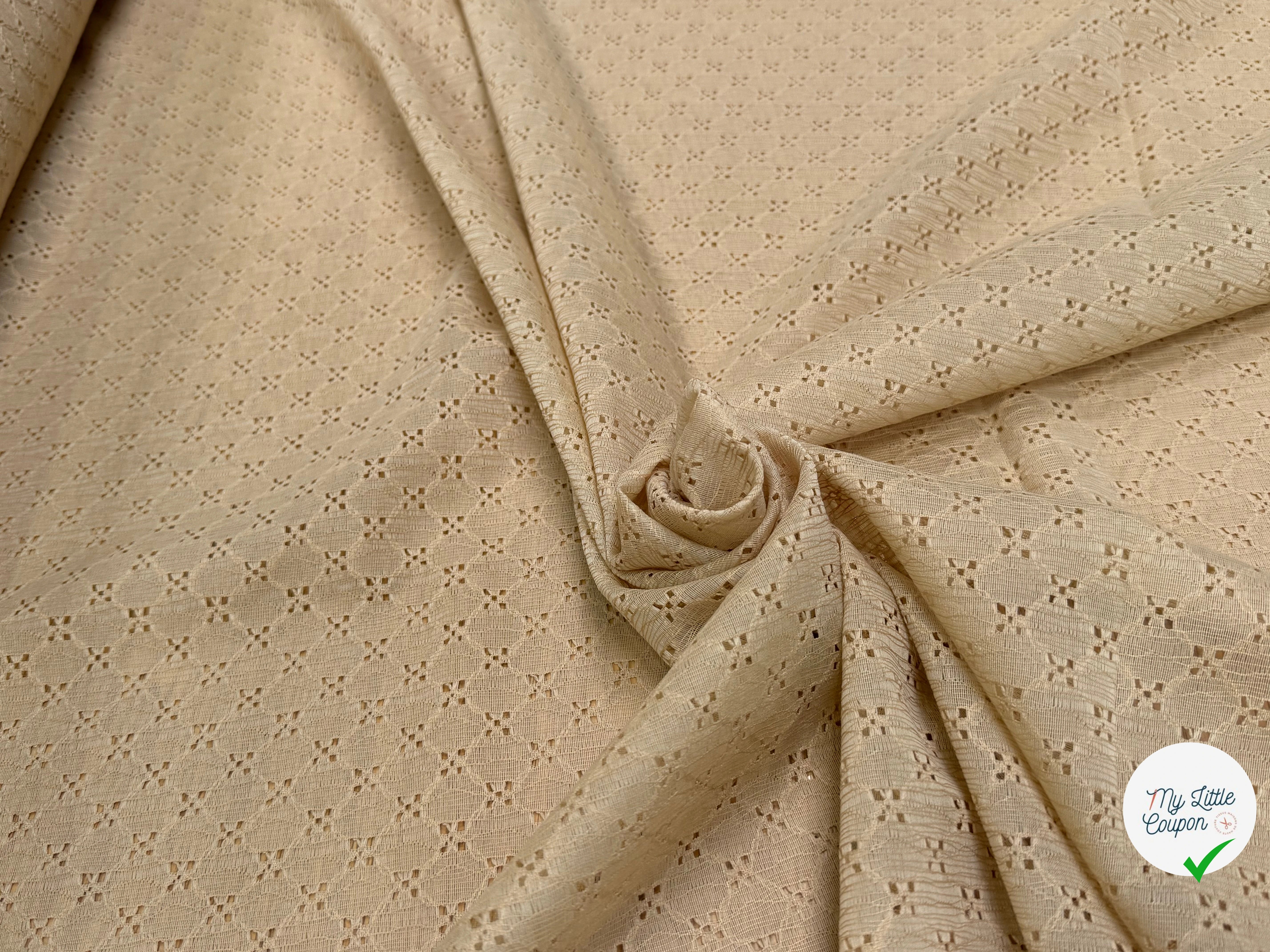 BRODERIE ANGLAISE BEIGE - My Little Coupon