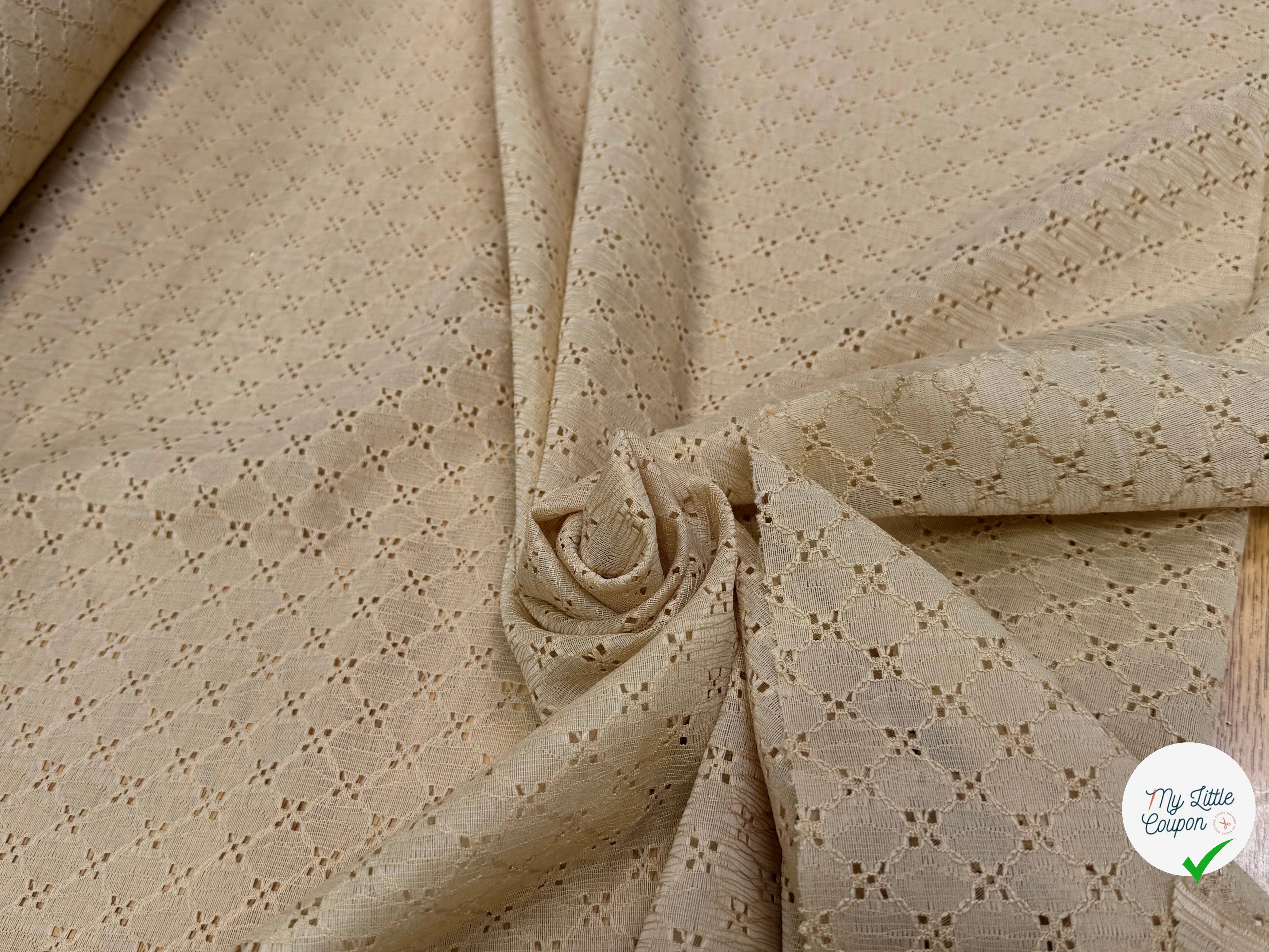 BRODERIE ANGLAISE BEIGE - My Little Coupon
