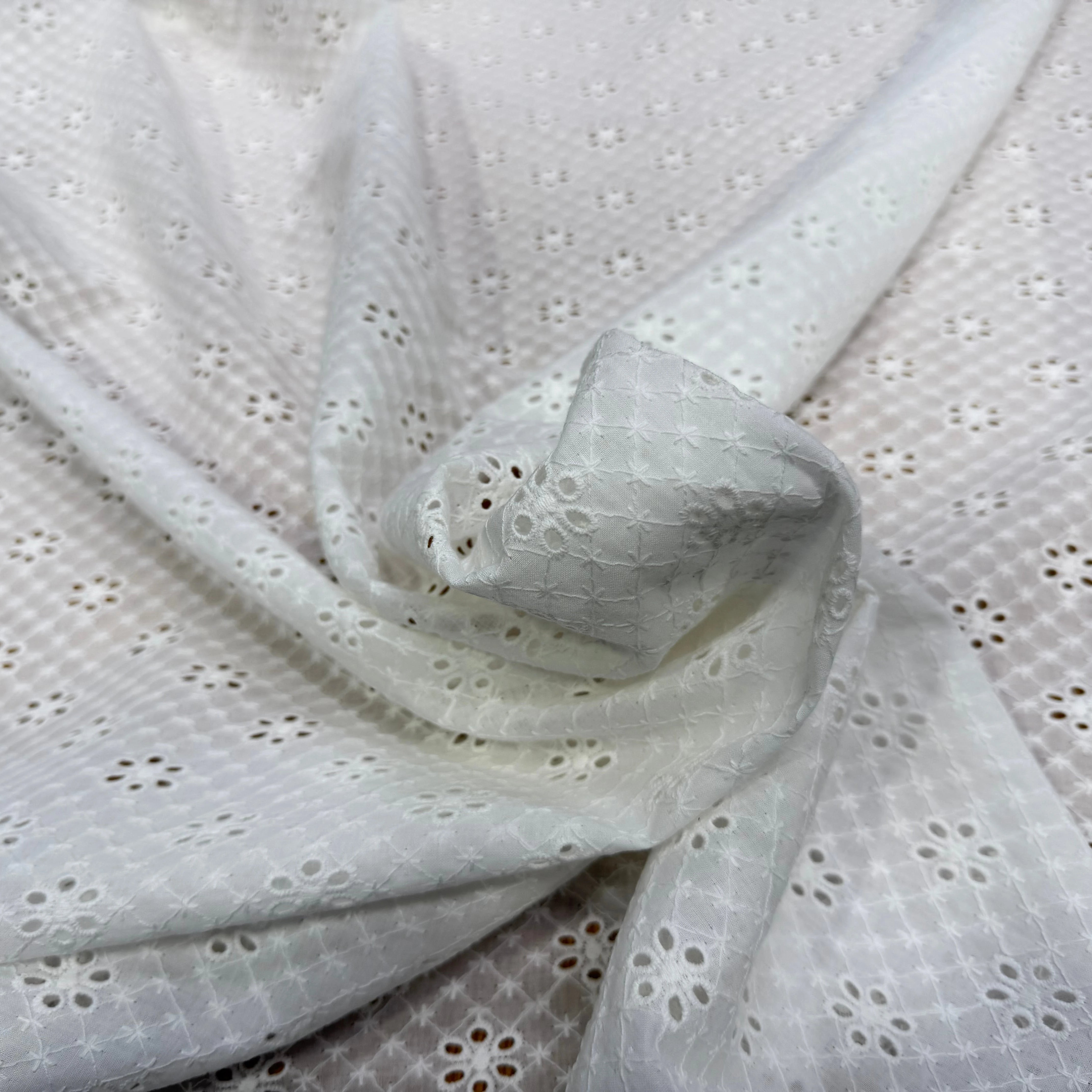 BRODERIE ANGLAISE BLANC COTON - My Little Coupon