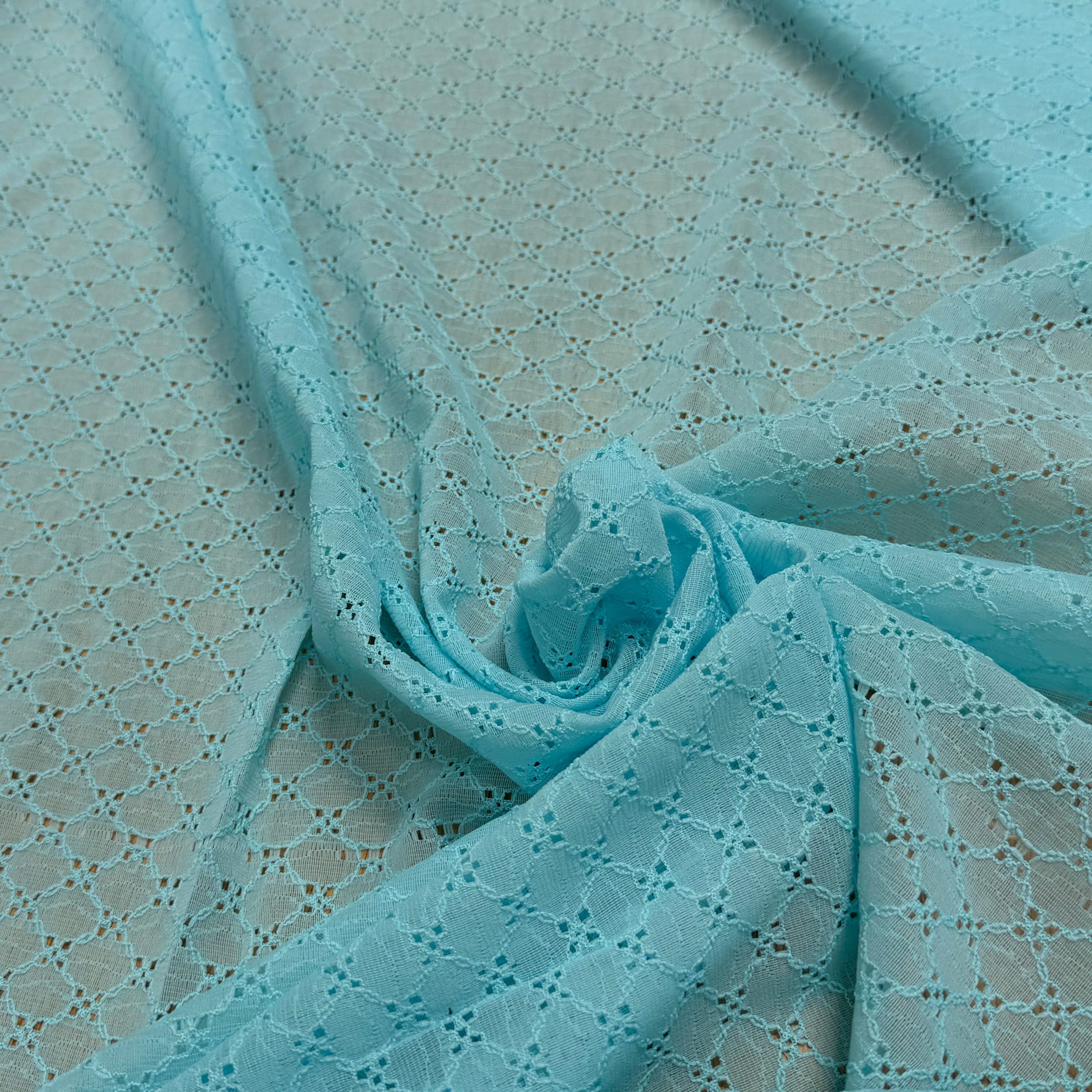 BRODERIE ANGLAISE BLEU AZURIN - My Little Coupon