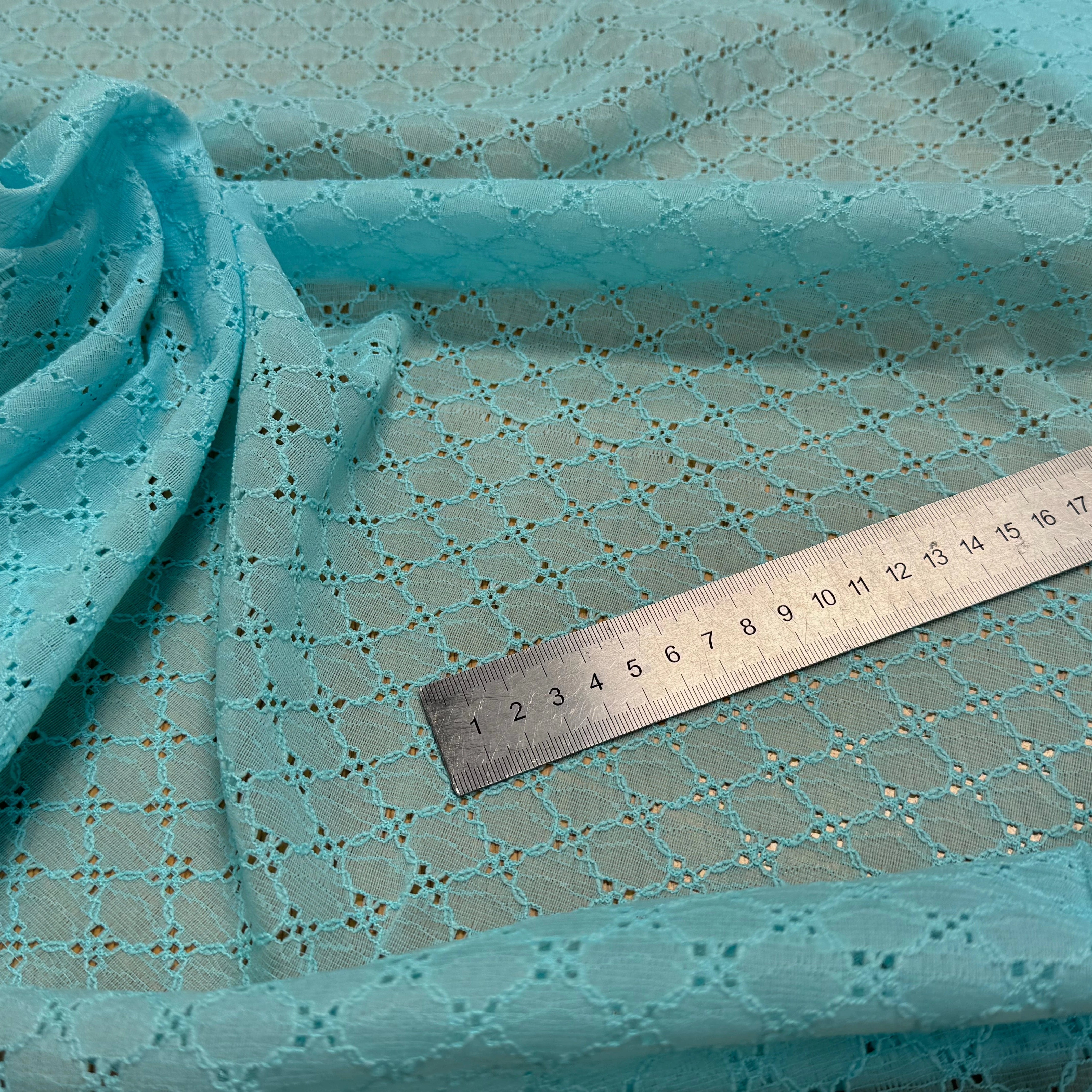 BRODERIE ANGLAISE BLEU AZURIN - My Little Coupon