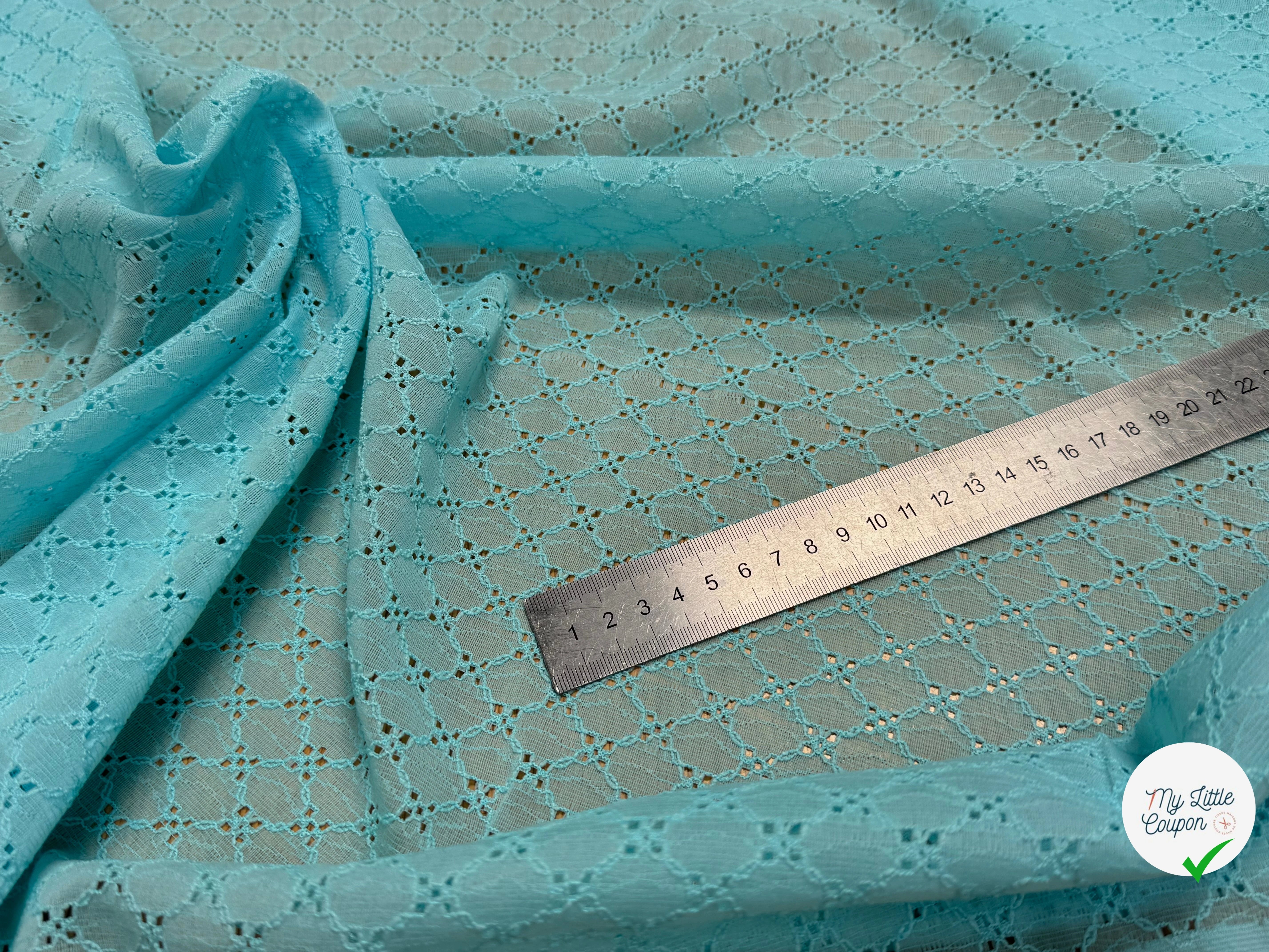 BRODERIE ANGLAISE BLEU AZURIN - My Little Coupon