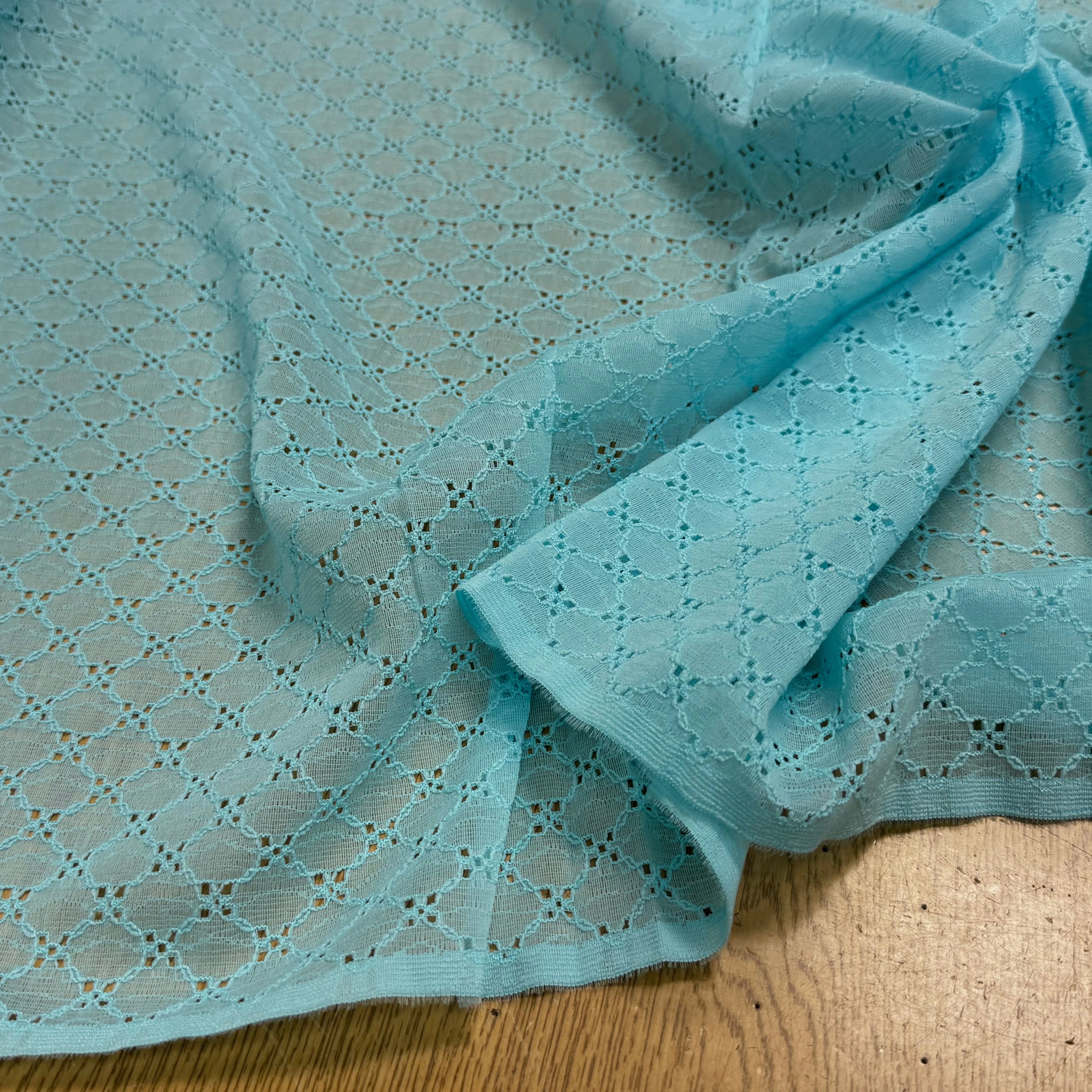BRODERIE ANGLAISE BLEU AZURIN - My Little Coupon