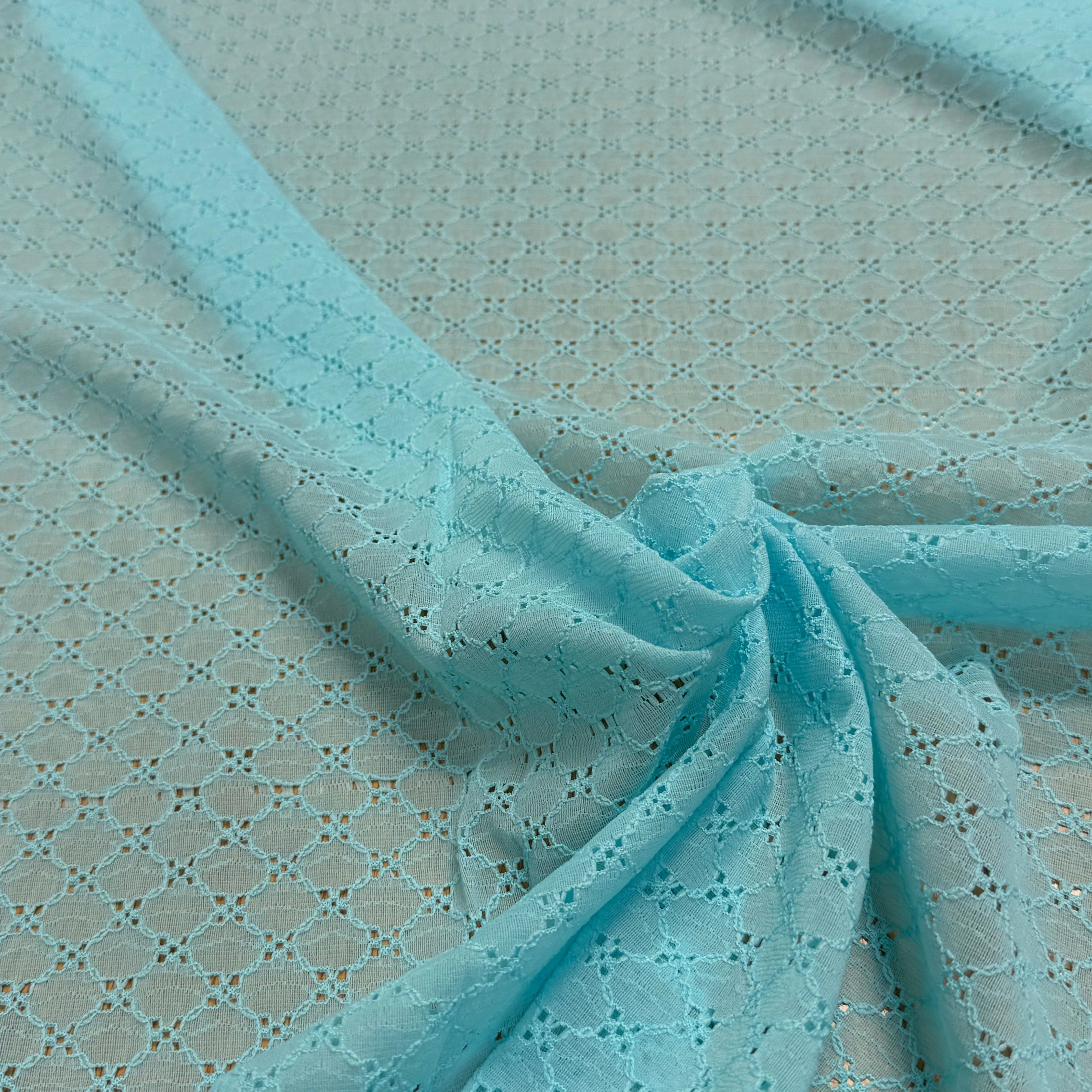 BRODERIE ANGLAISE BLEU AZURIN - My Little Coupon