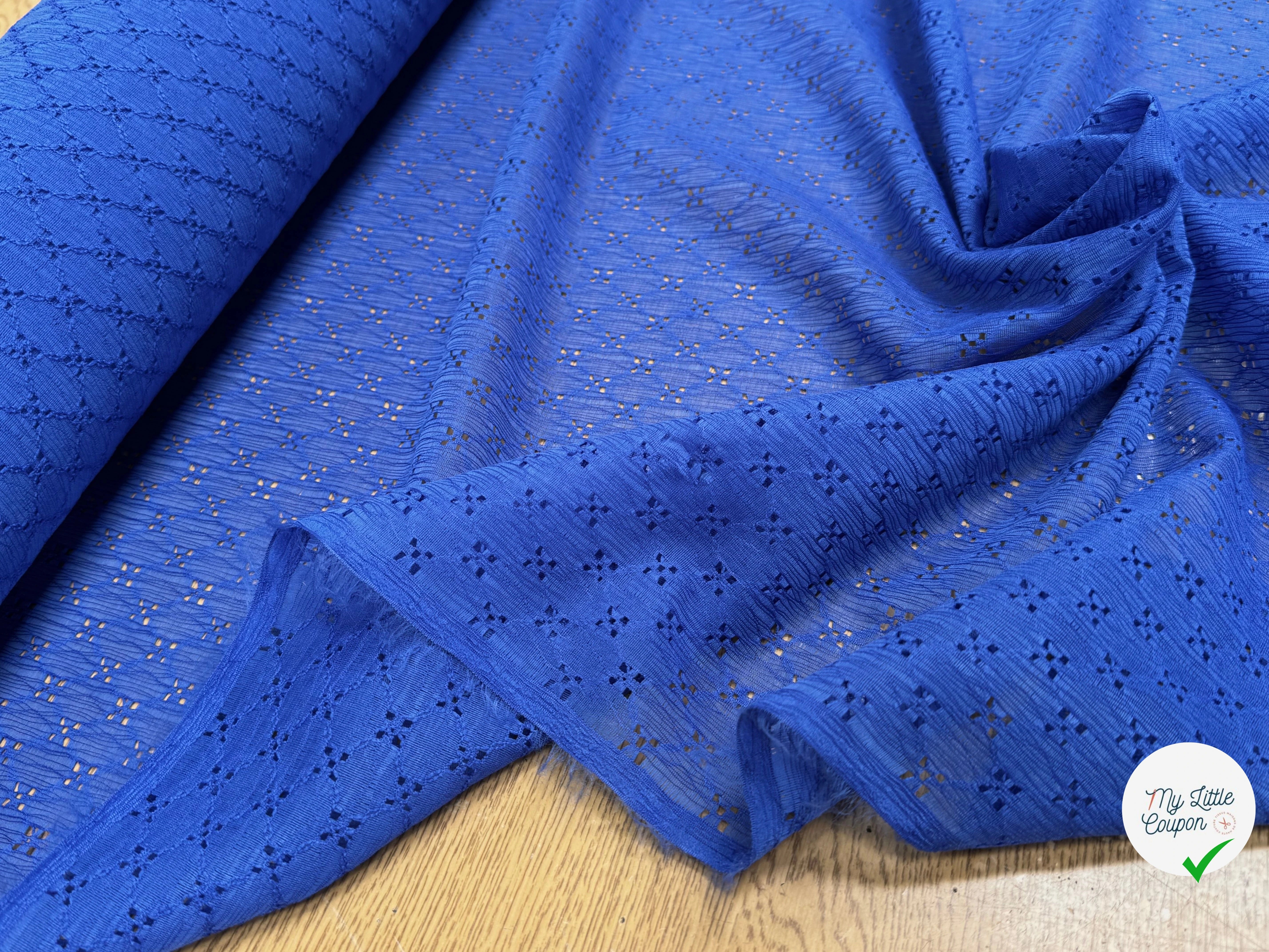 BRODERIE ANGLAISE BLEU ROI - My Little Coupon