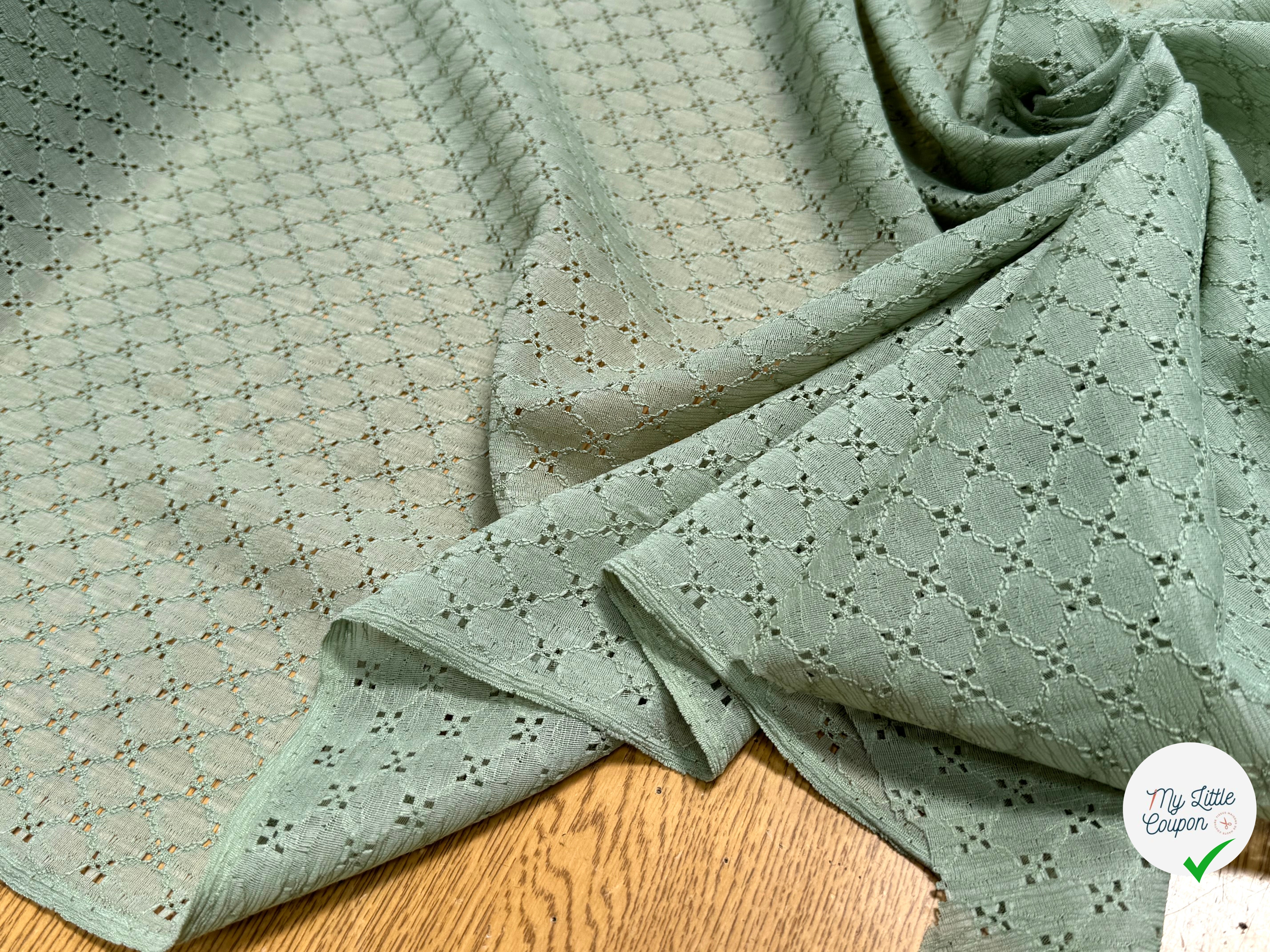 BRODERIE ANGLAISE VERT CÉLADON - My Little Coupon