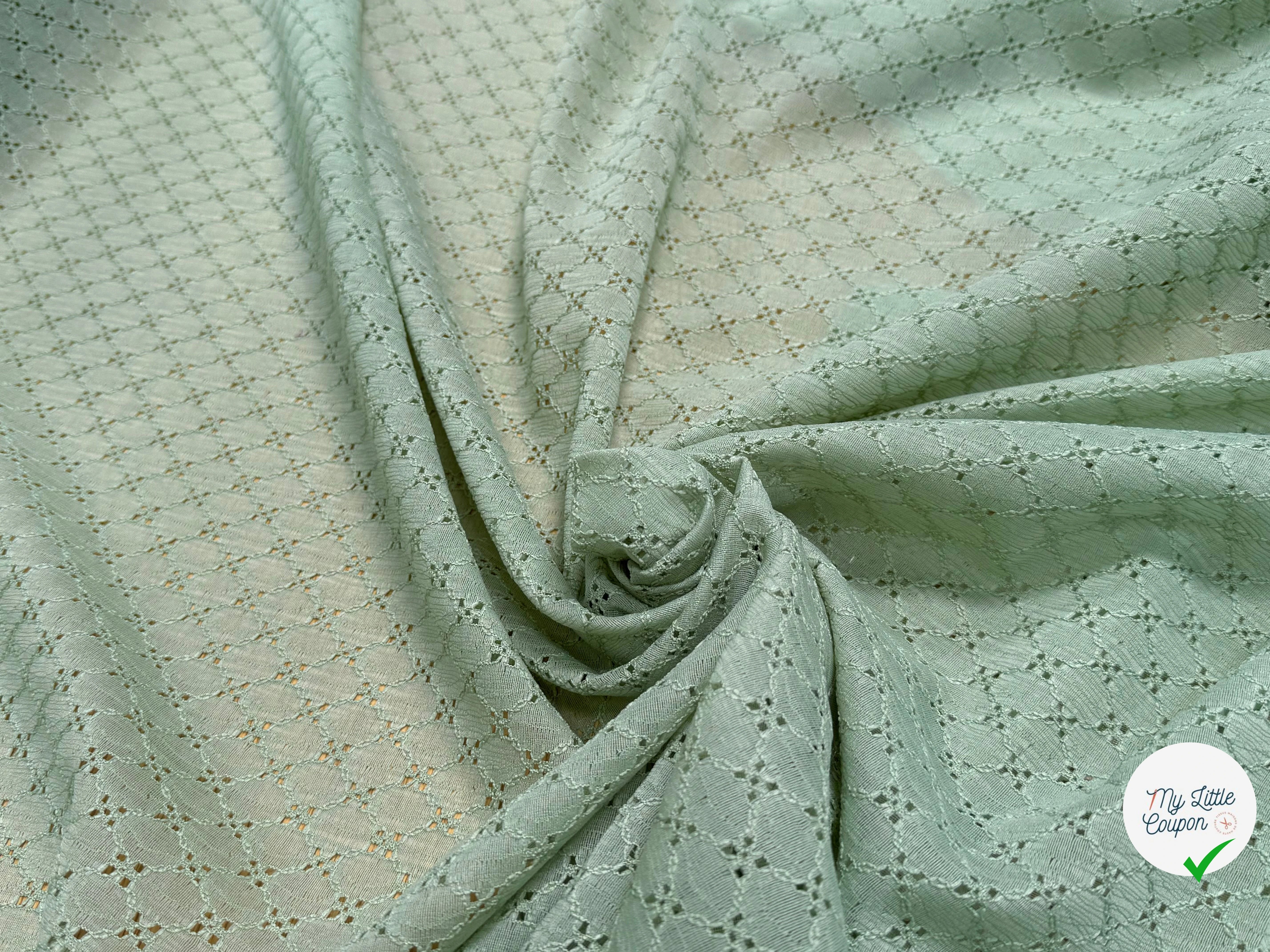 BRODERIE ANGLAISE VERT CÉLADON - My Little Coupon