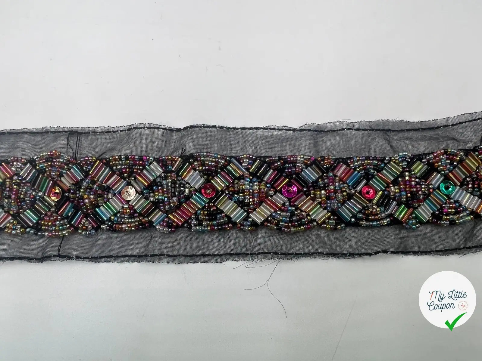 BRODERIE PERLÉE SUR RUBAN - My Little Coupon - tissu - coudre