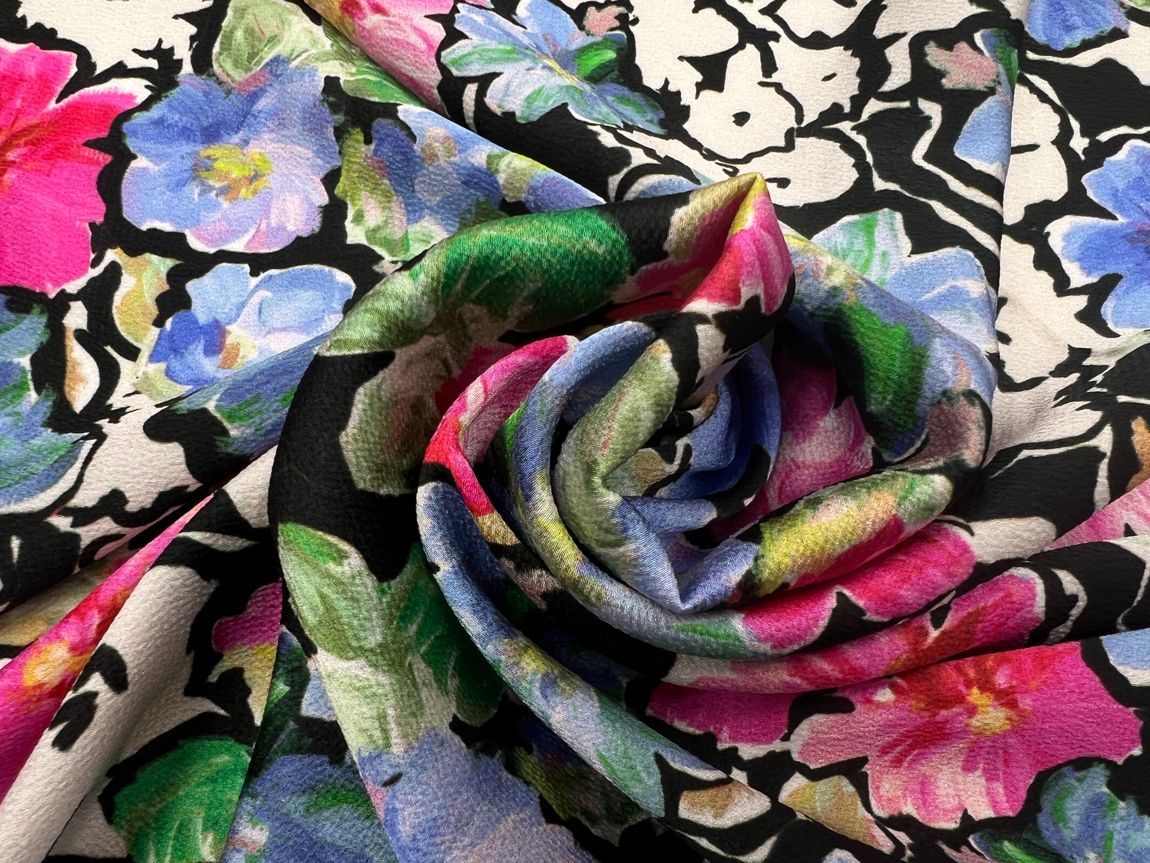 BUBBLE CREPE FLOWER BLUE & PINK SUMMER MLC INTERN