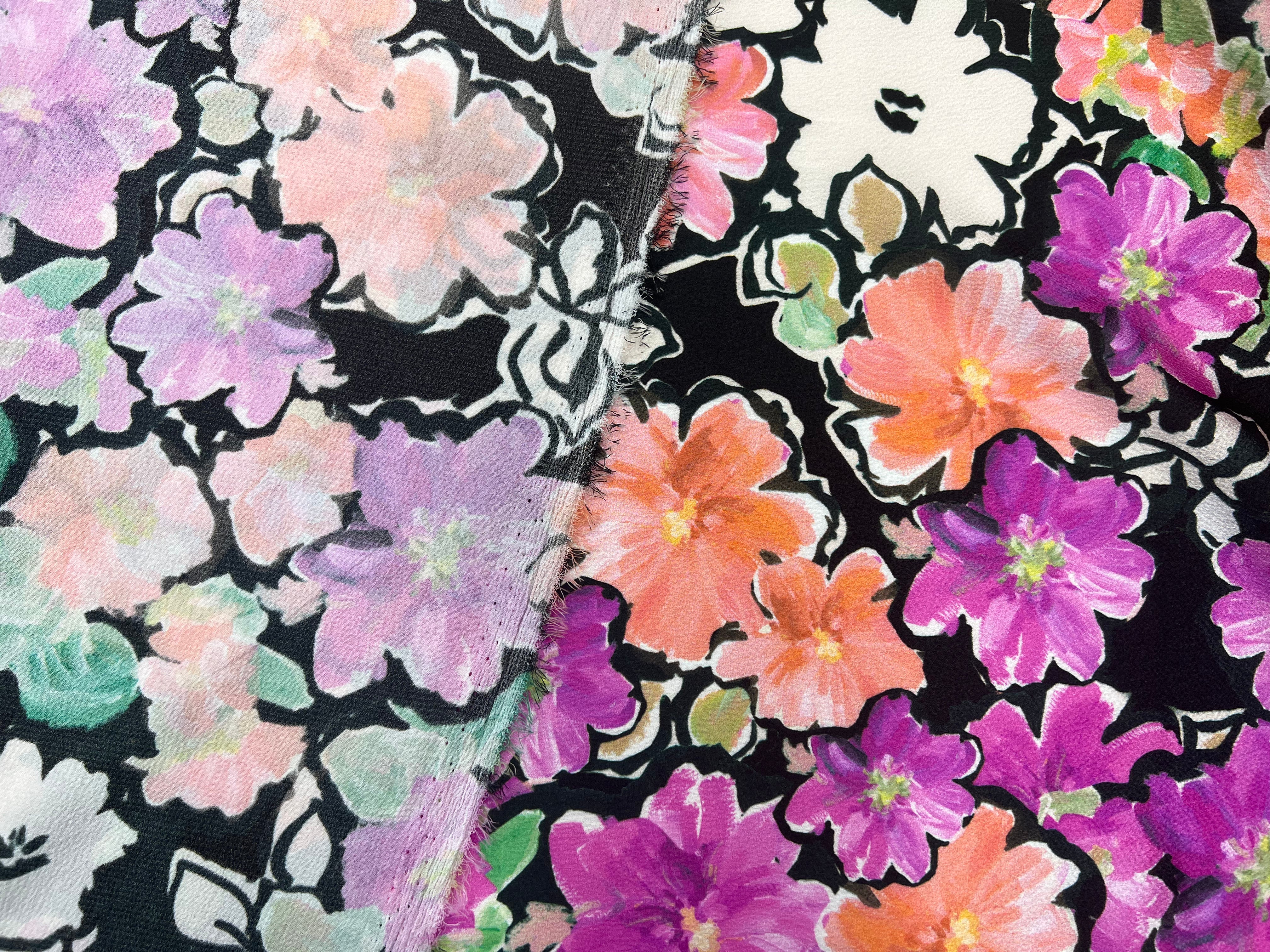 BUBBLE CREPE FLOWER ORANGE & PINK SUMMER MLC INTERN