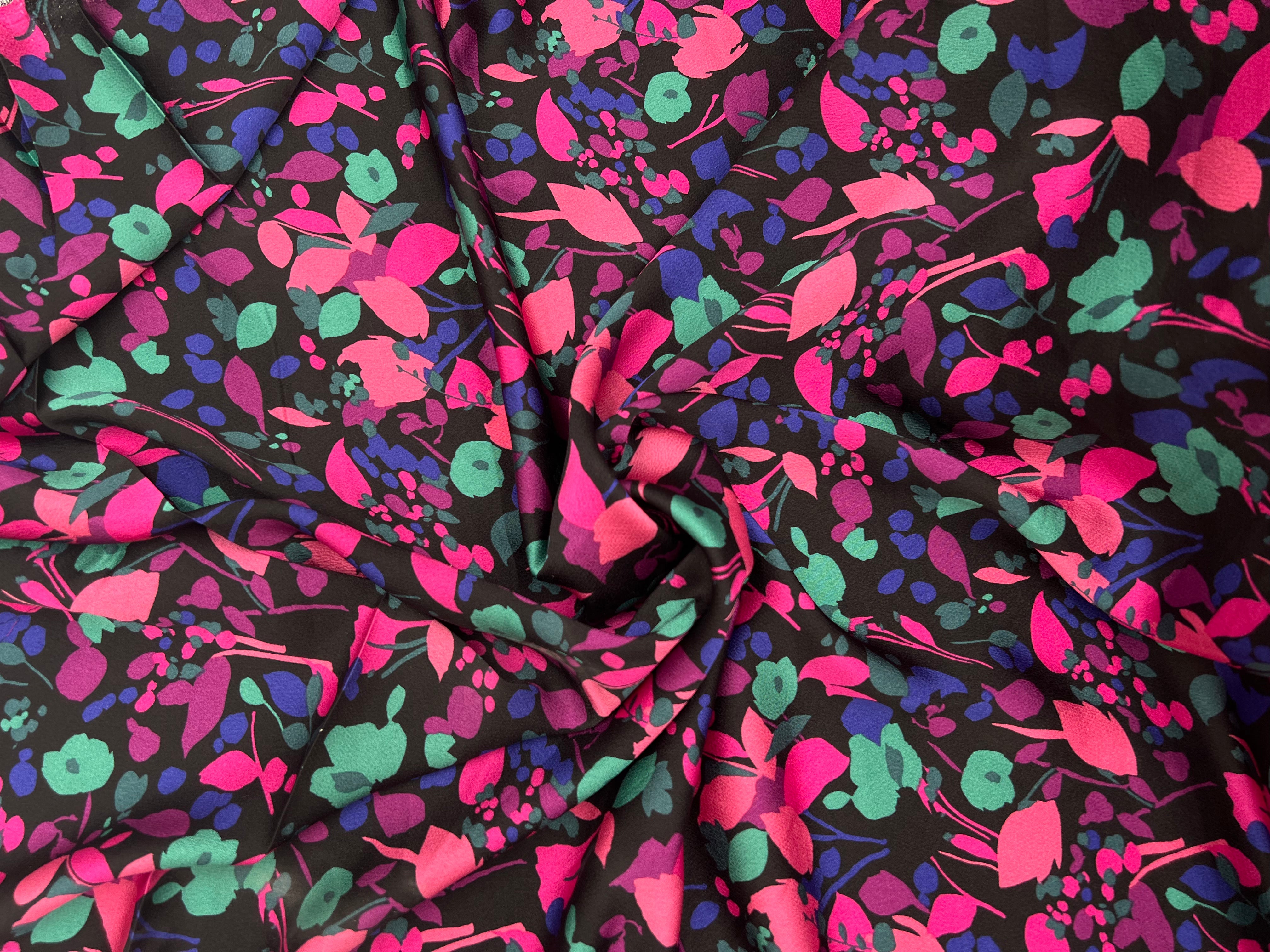 BUBBLE CRÊPE NOIR PÉTALES COLORÉS MLC INTERN