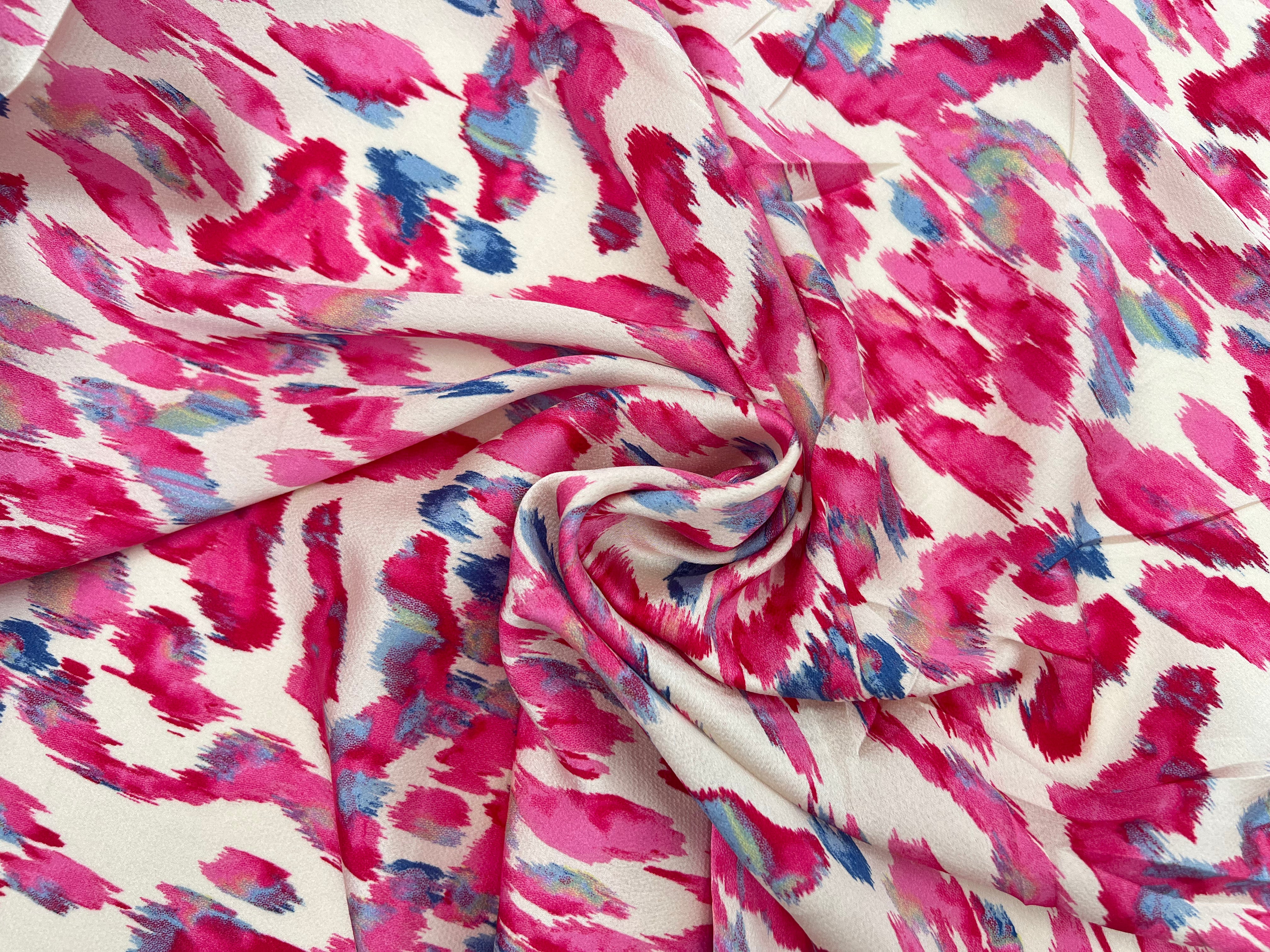 BUBBLE CRÊPE TACHETÉ DE ROSE ET BLEU MLC INTERN